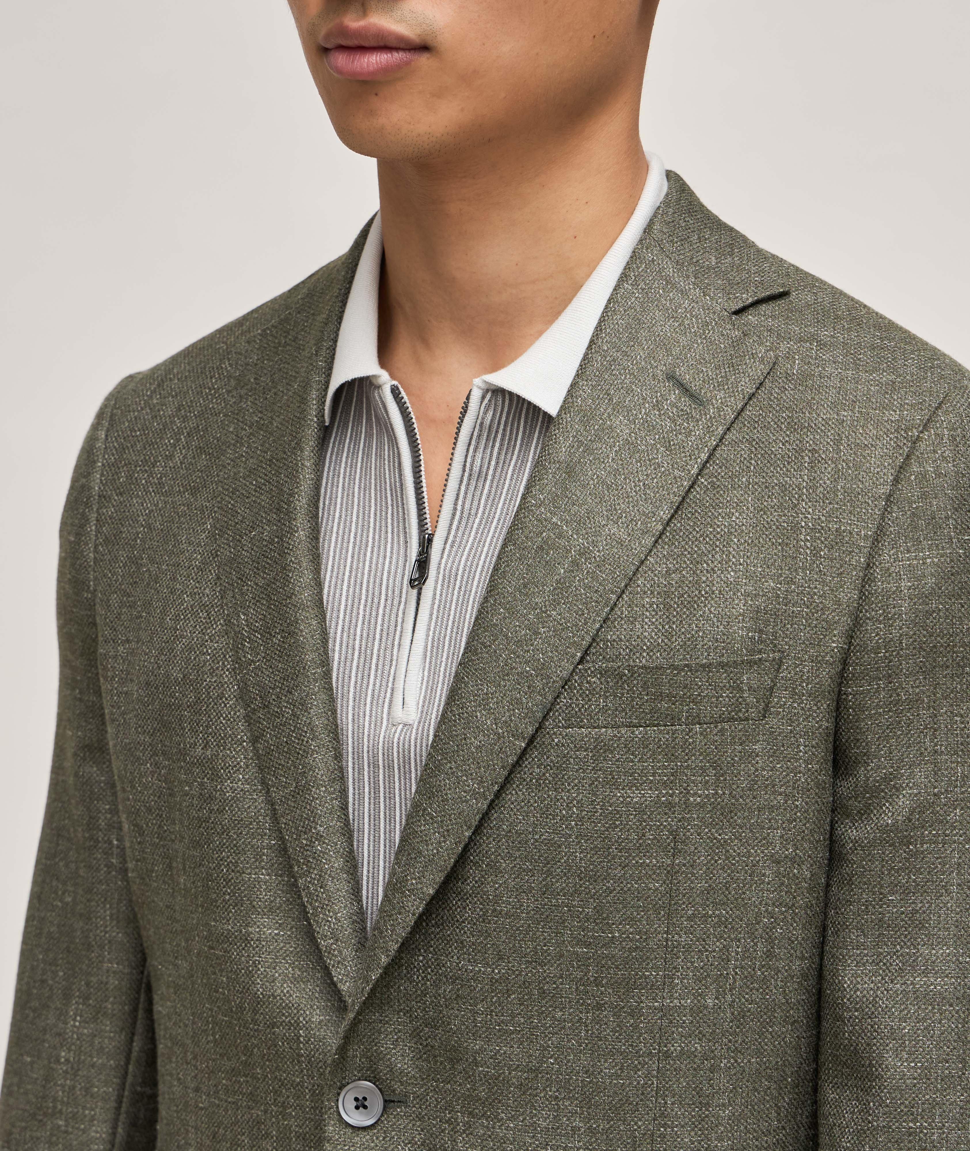 Wool-Blend Textured Sport Jacket image 3