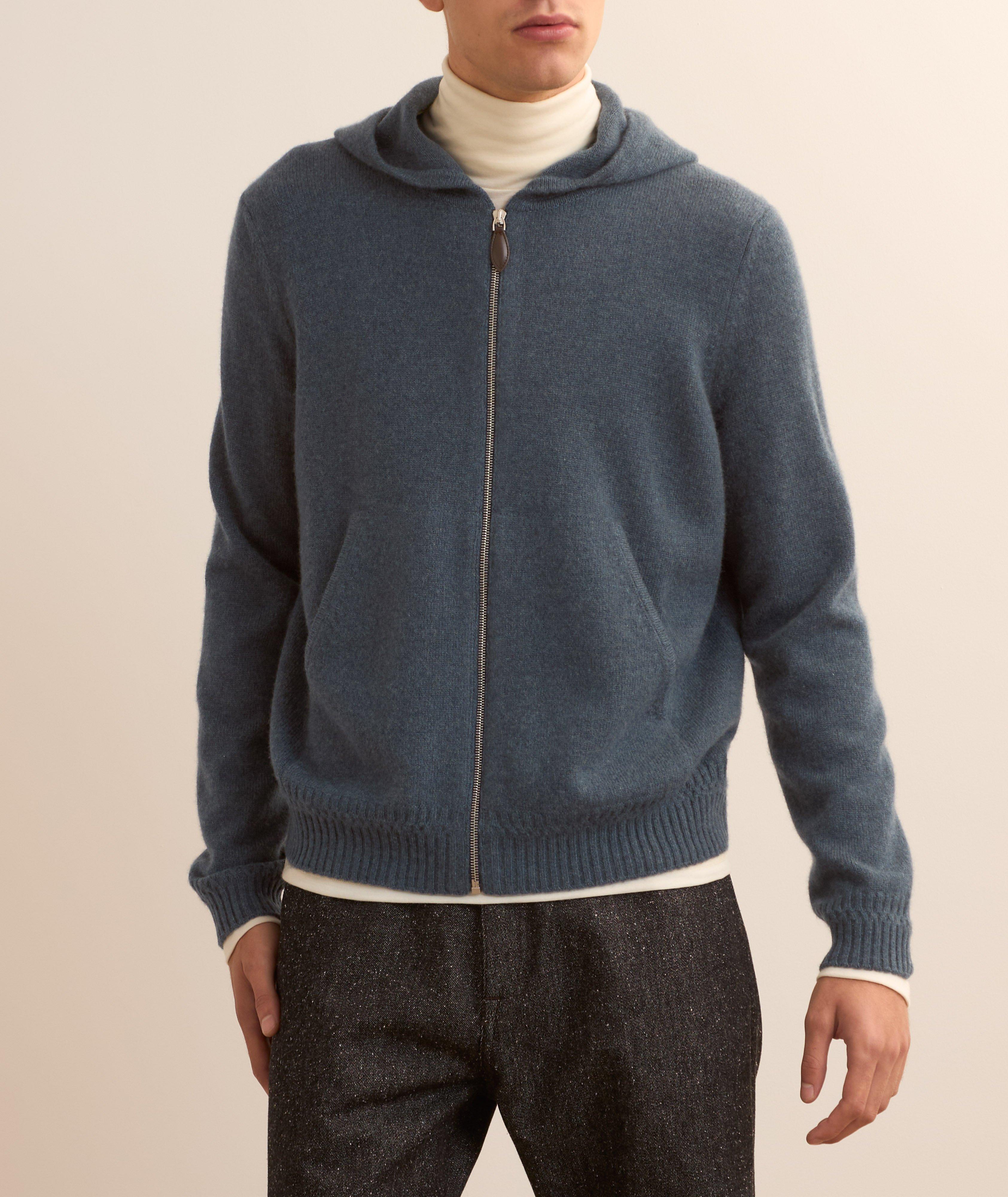 Full-Zip Cashmere Hooded Sweater  image 1