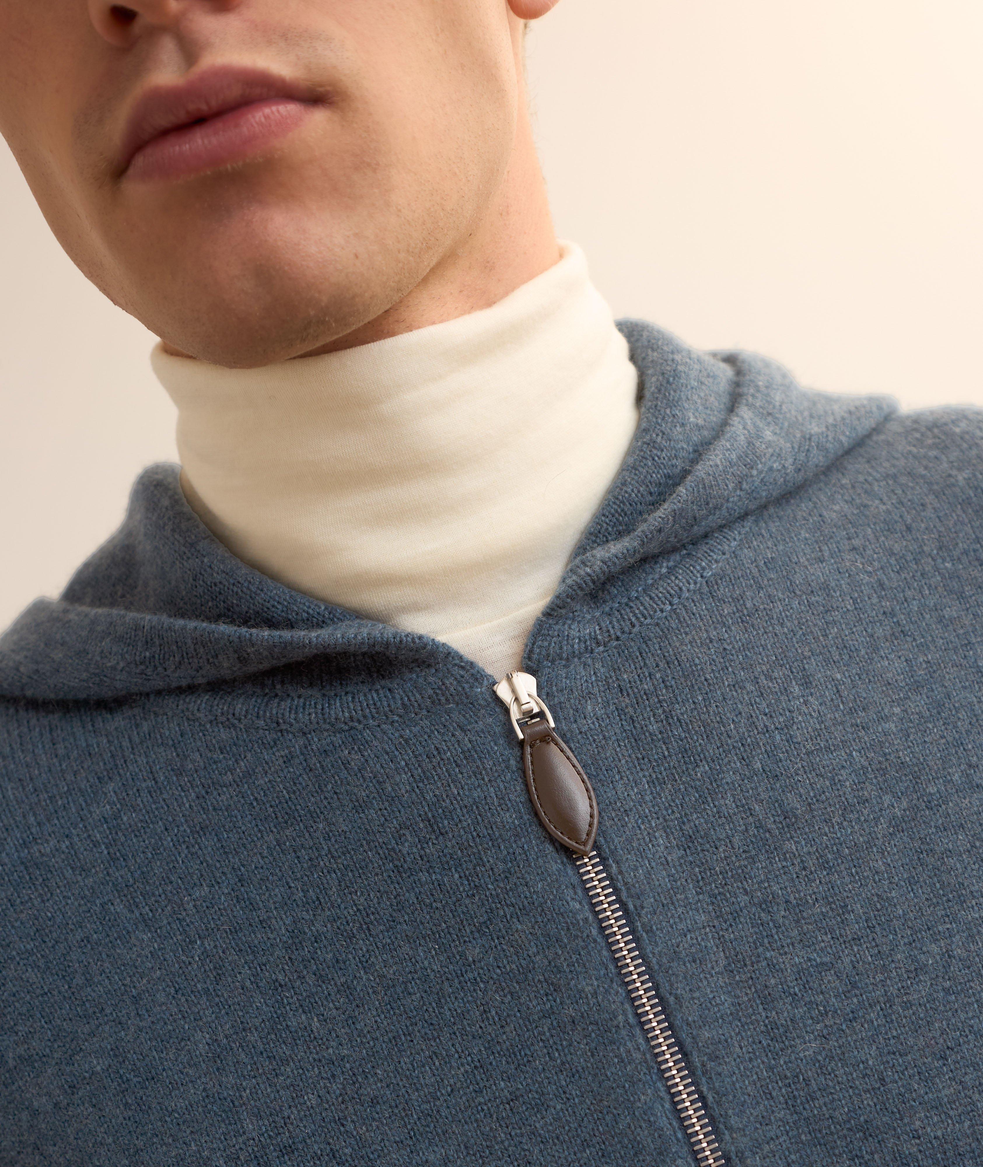 Full-Zip Cashmere Hooded Sweater  image 3