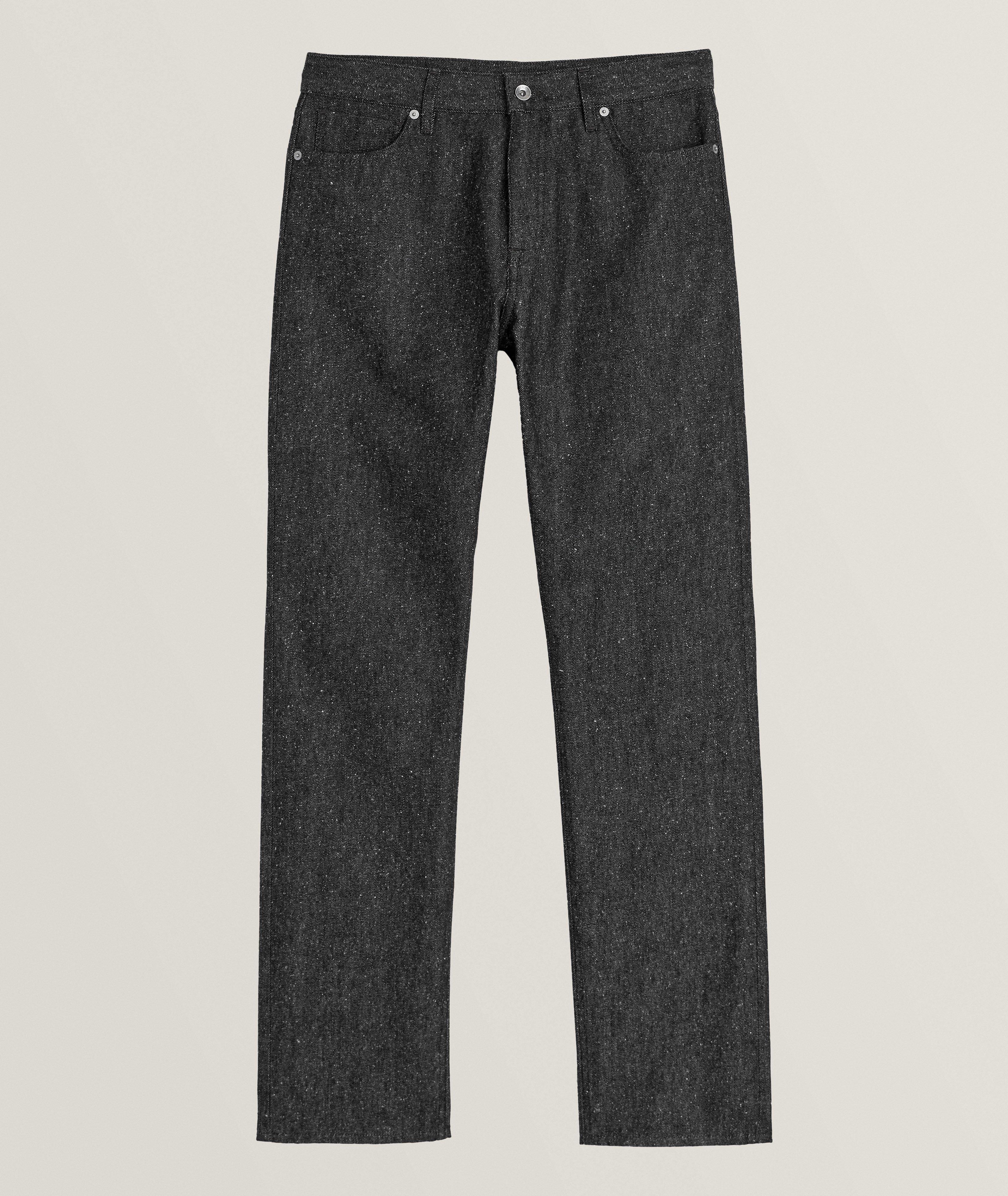 Straight-Fit Cotton-Silk Denim Jeans image 0