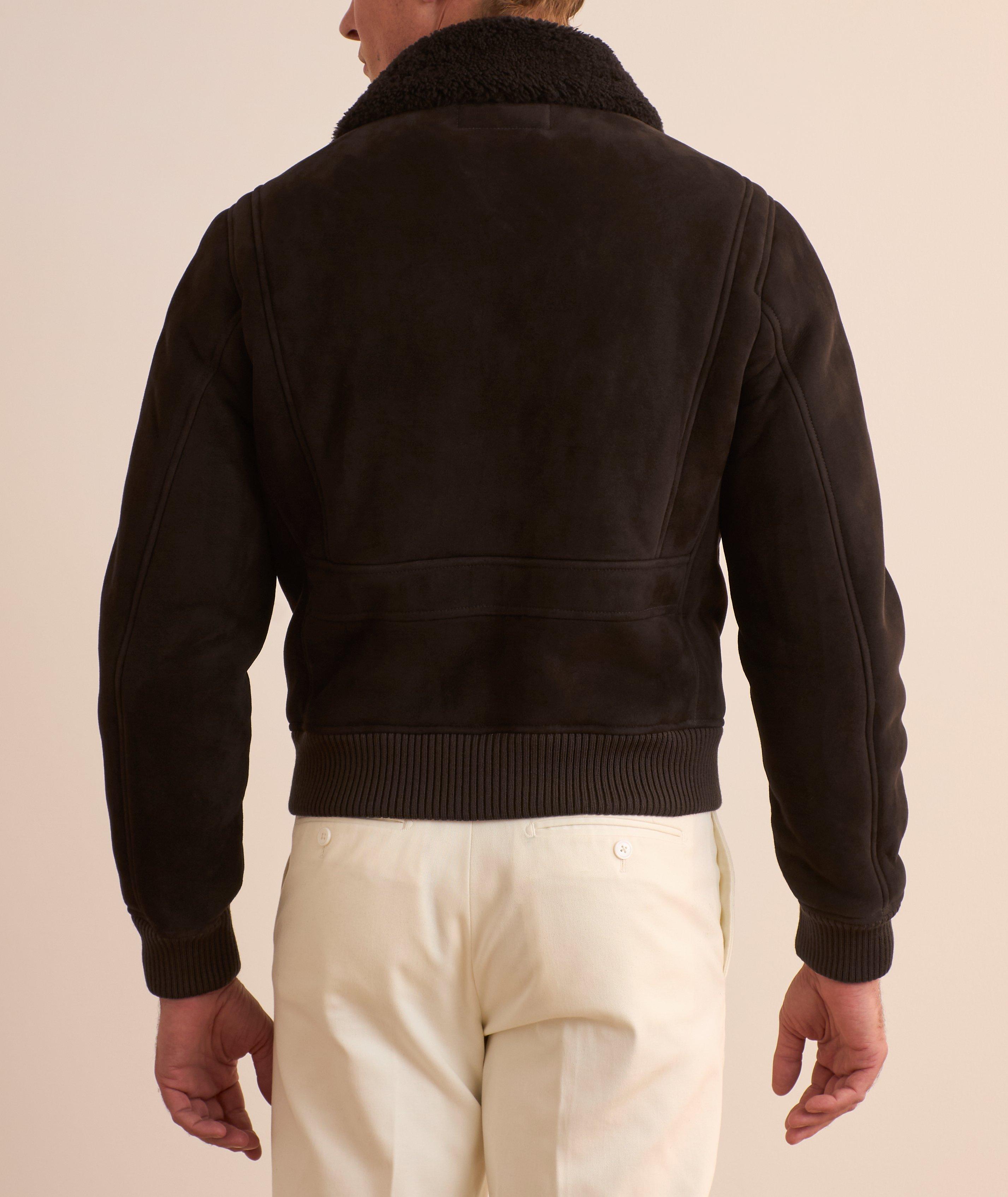 Welles Straight Shearling Bomber Jacket image 2