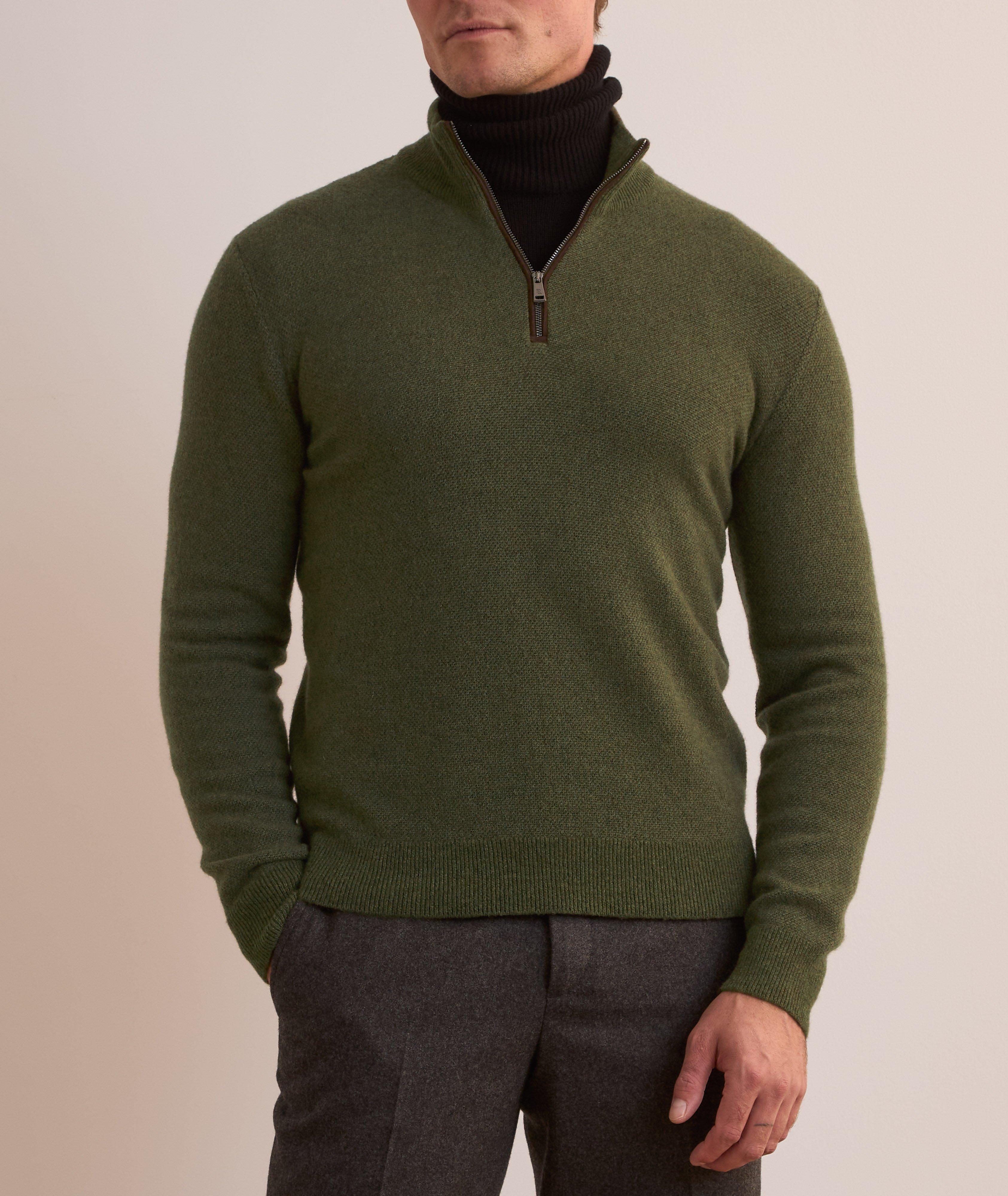 Pull en cachemire à demi-glissière image 1