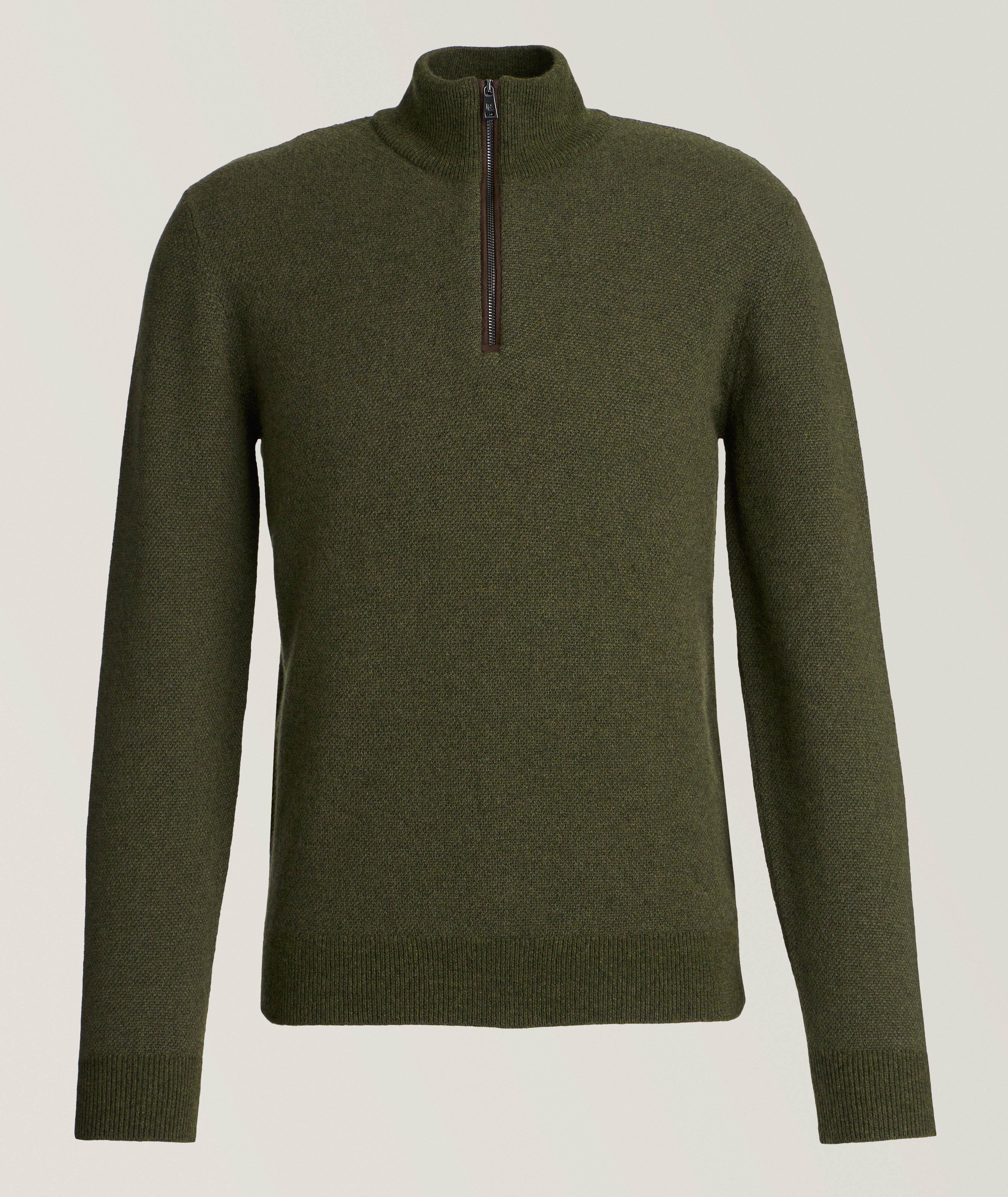 Pull en cachemire à demi-glissière image 0
