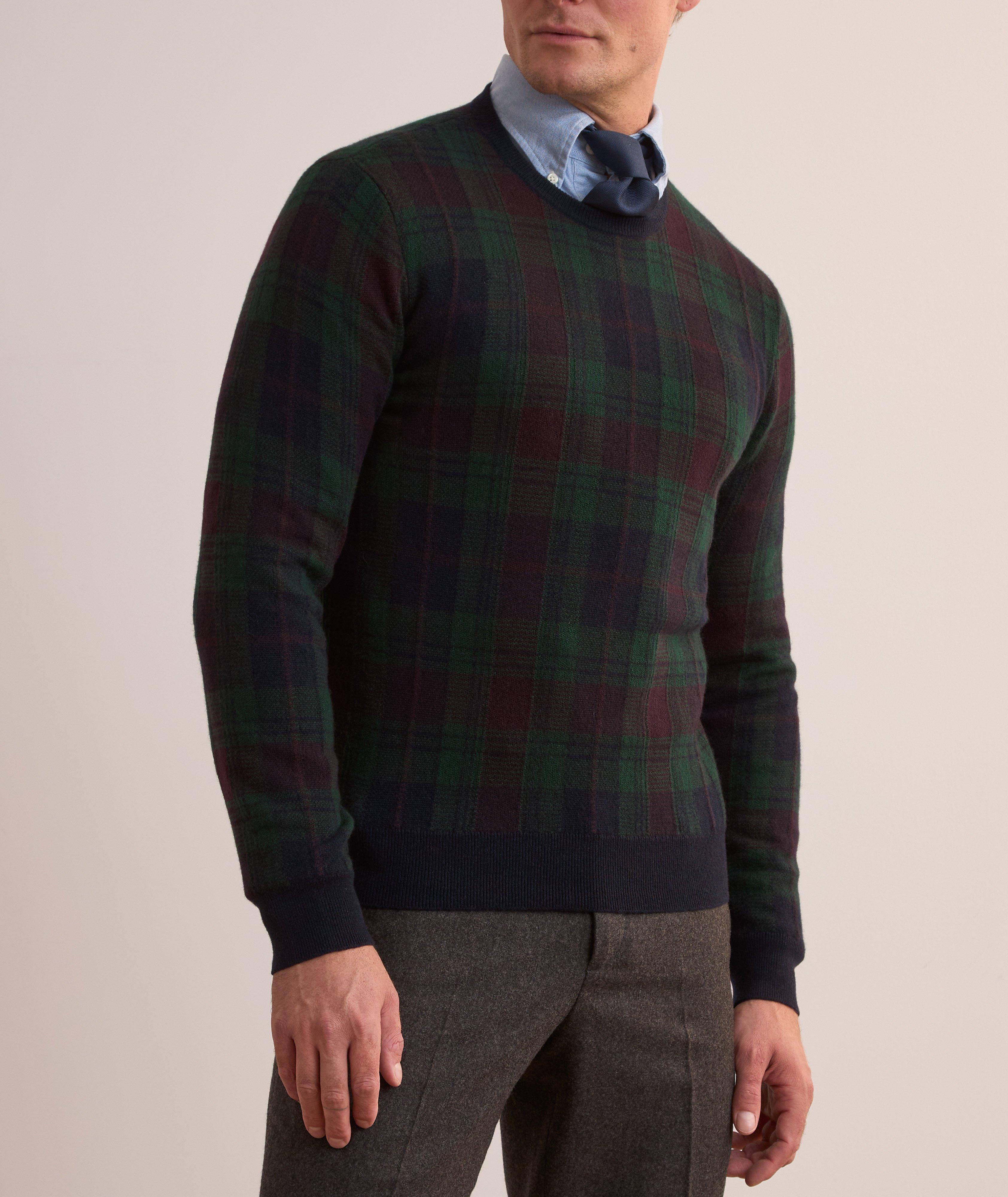 Glen Check Cashmere Sweater image 1