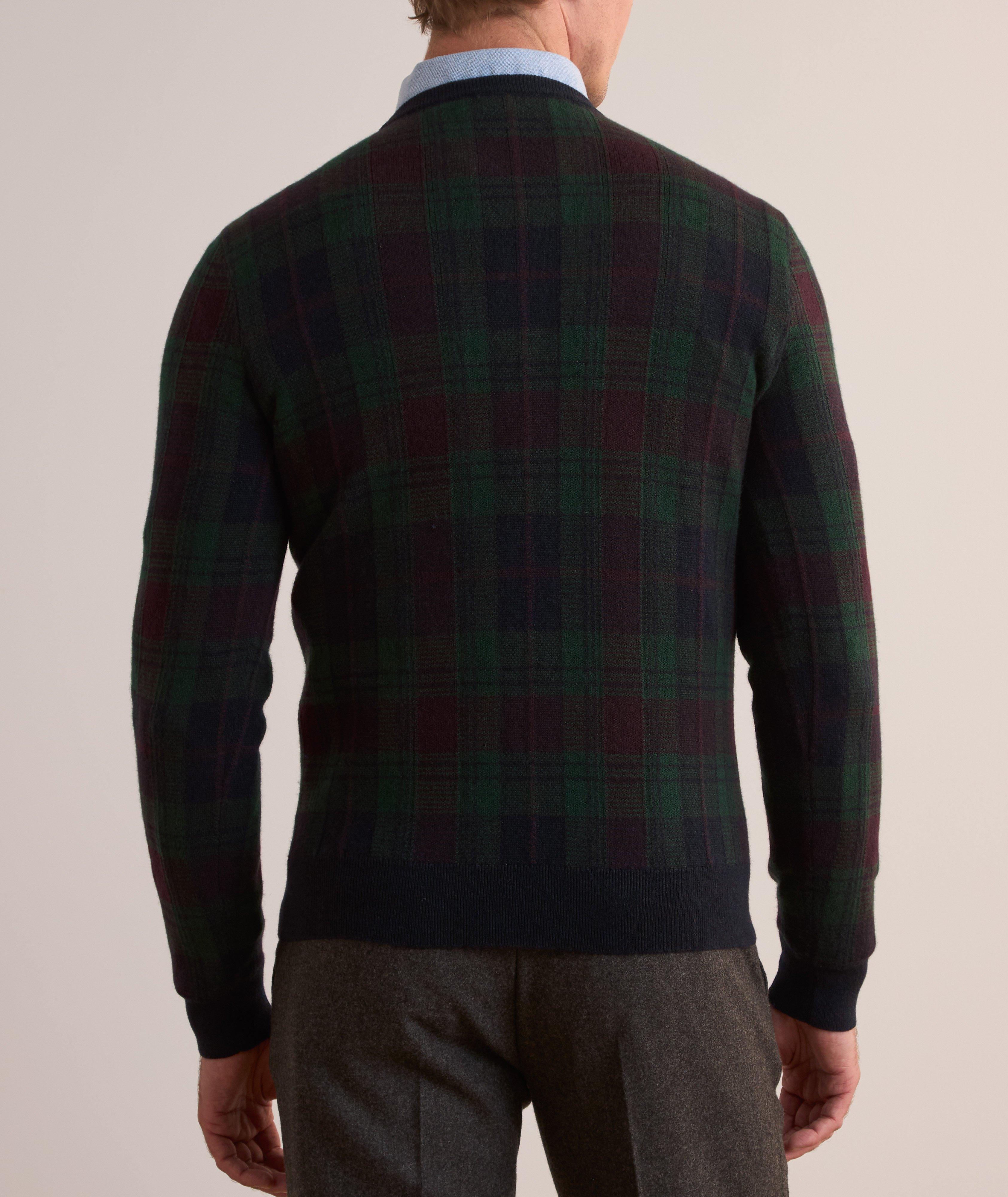 Glen Check Cashmere Sweater image 2