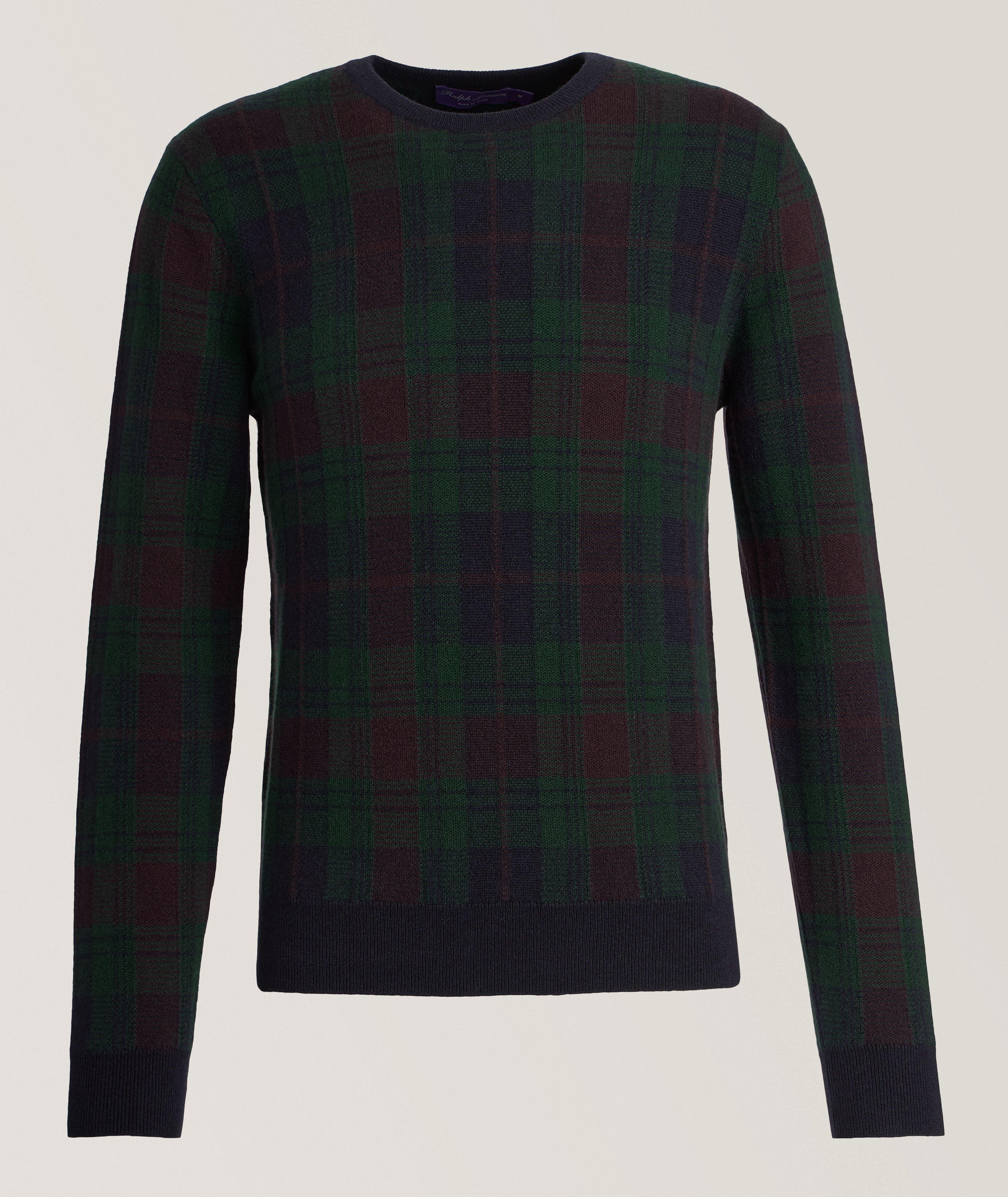 Glen Check Cashmere Sweater image 0
