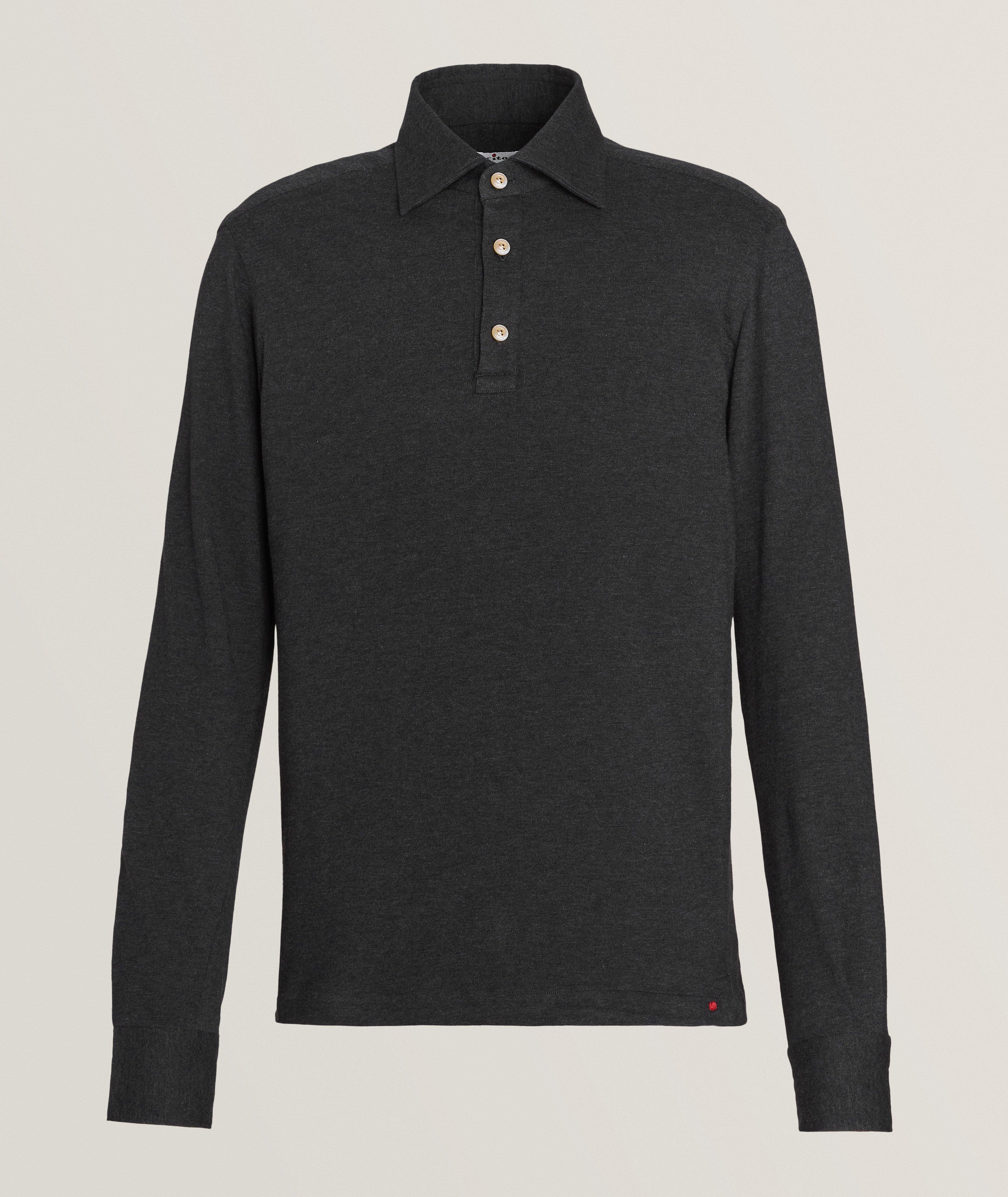 Cotton-Cashmere Long-Sleeve Polo image 0