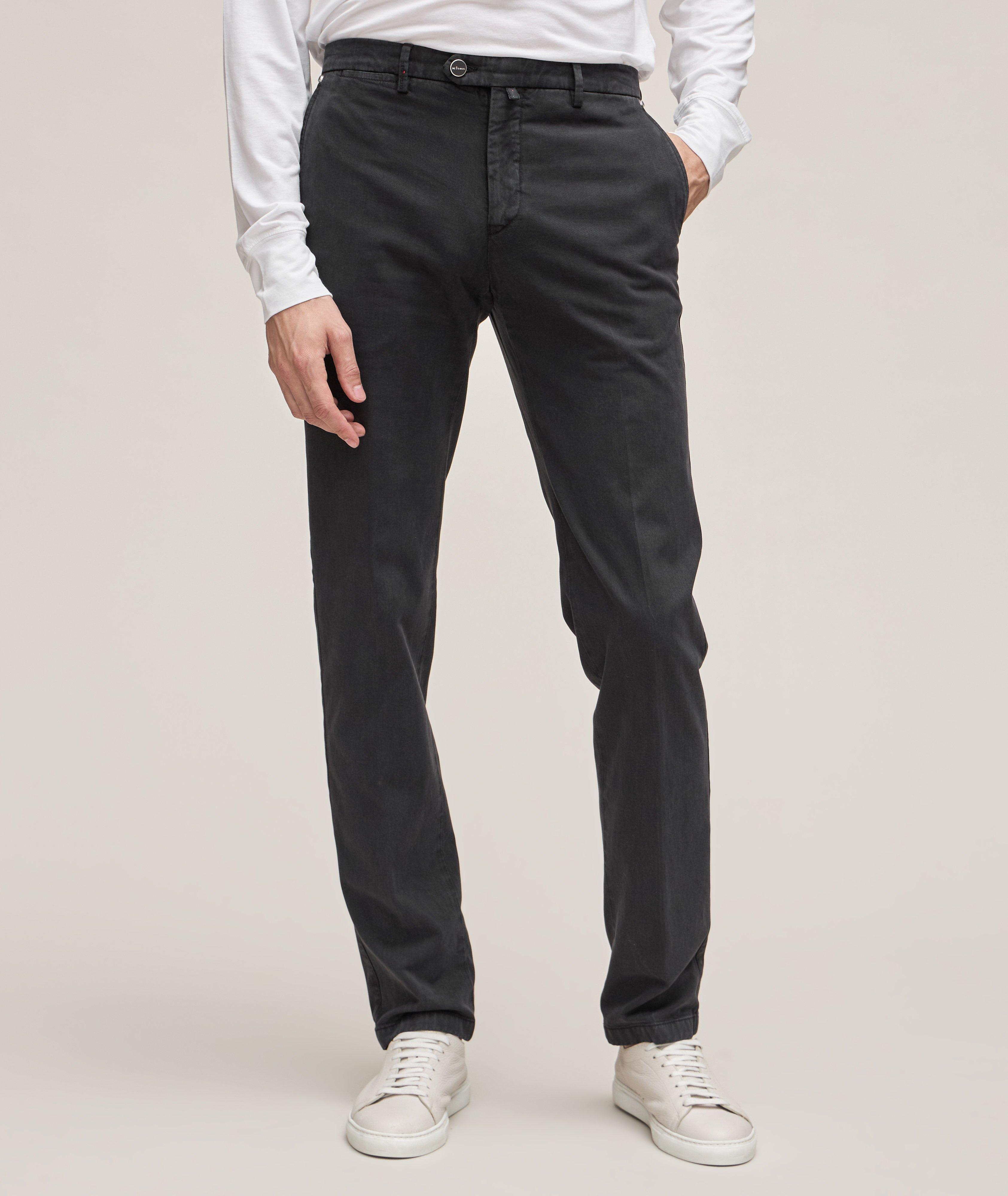 Cotton-Blend Classic Sports Trousers image 1