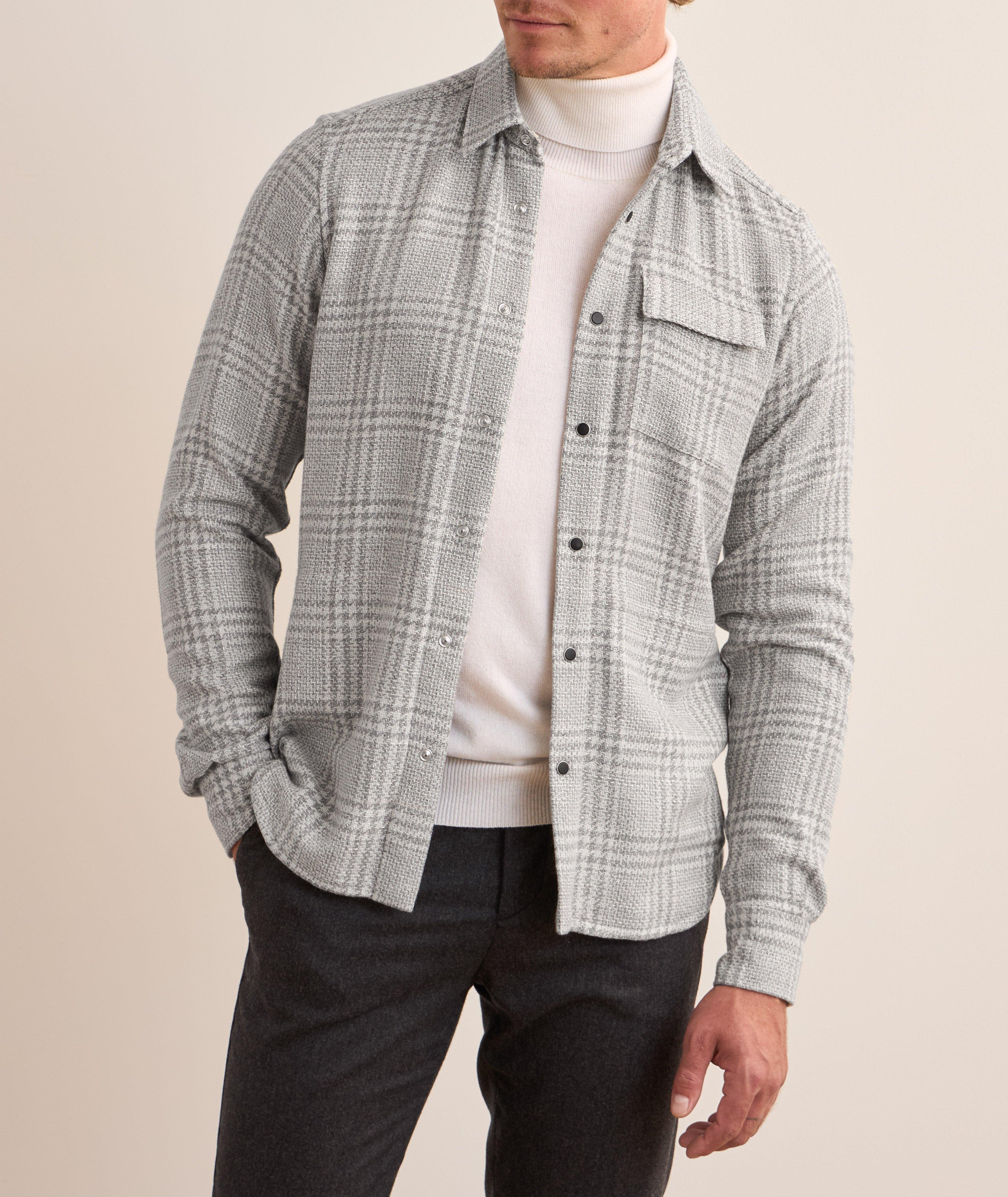 Plaid Virgin Wool-Blend Overshirt  image 1