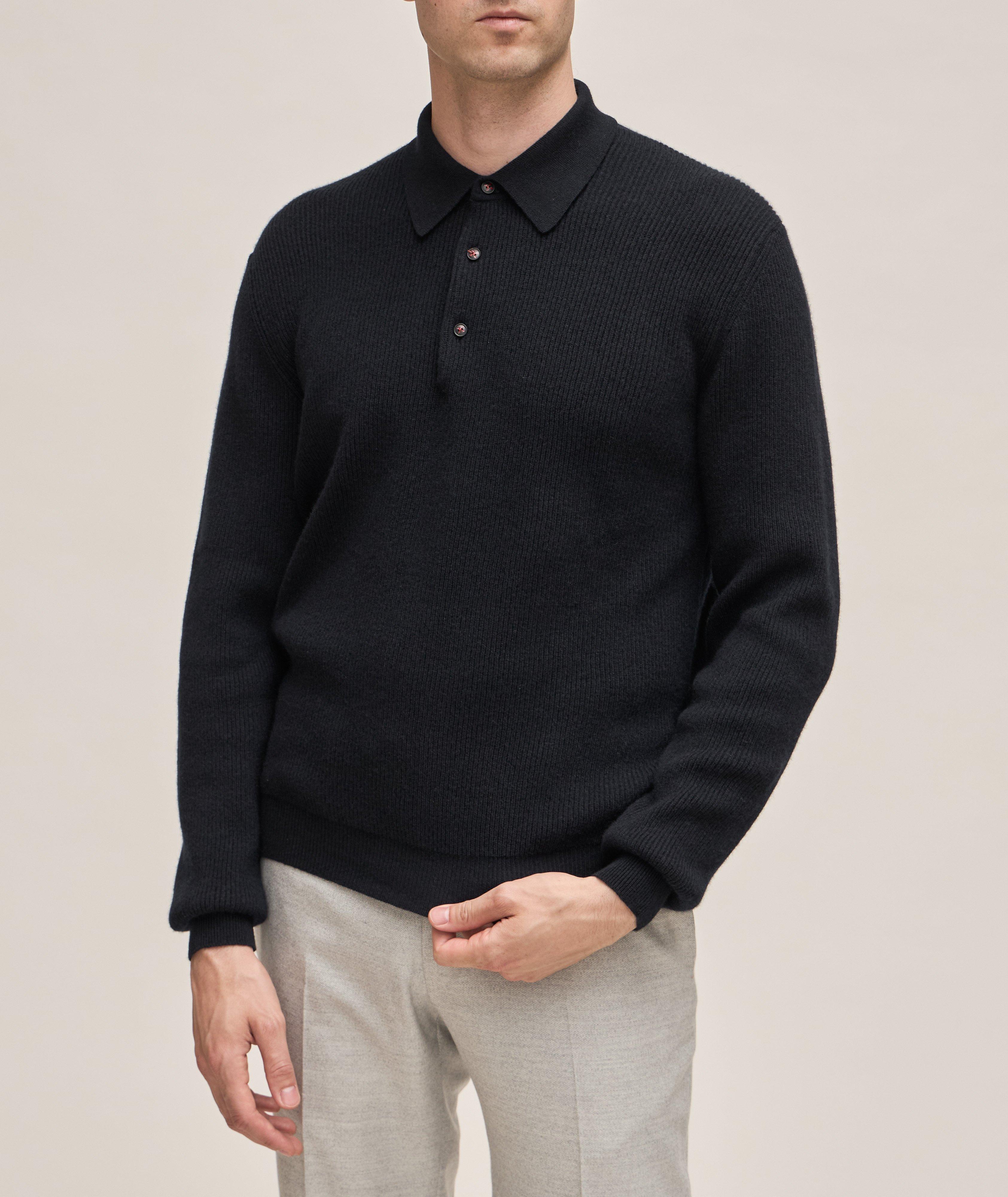 Cashmere English Ribbed Knitted Polo image 1