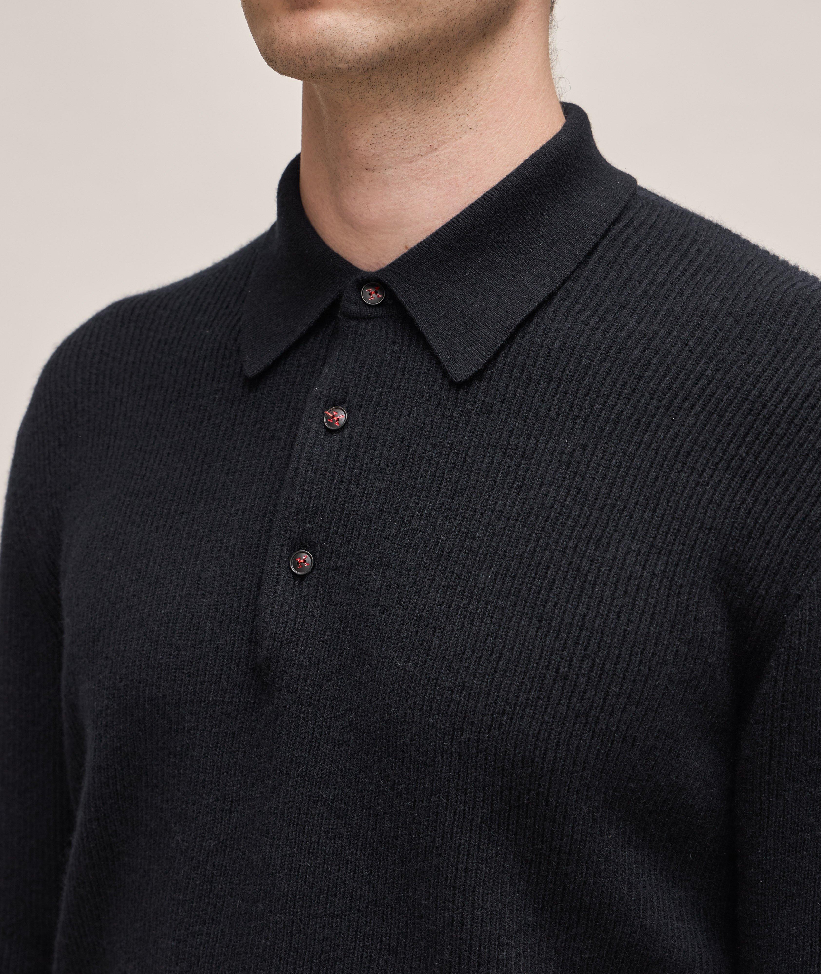 Cashmere English Ribbed Knitted Polo image 3