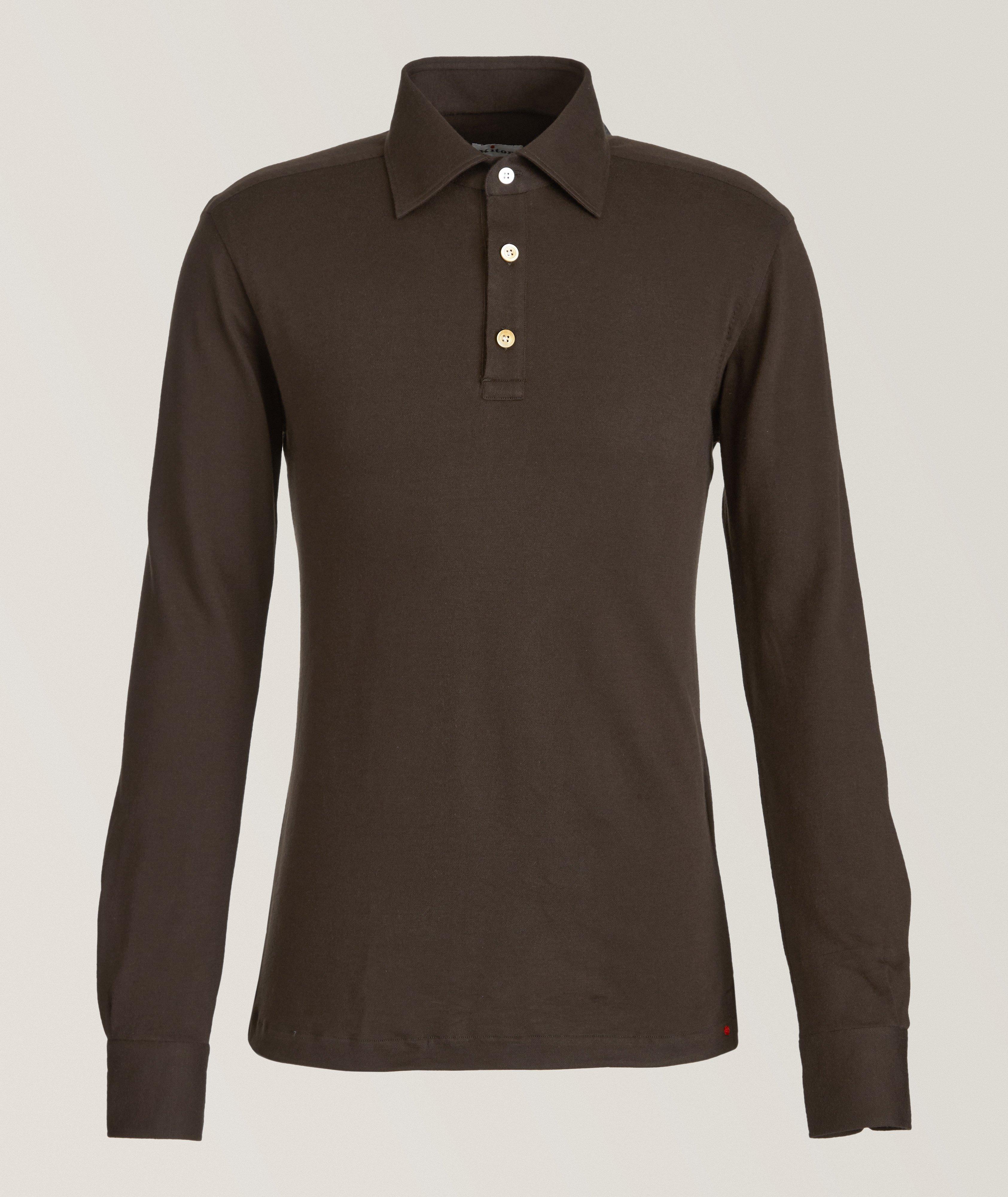 Cotton-Cashmere Long-Sleeve Polo image 0