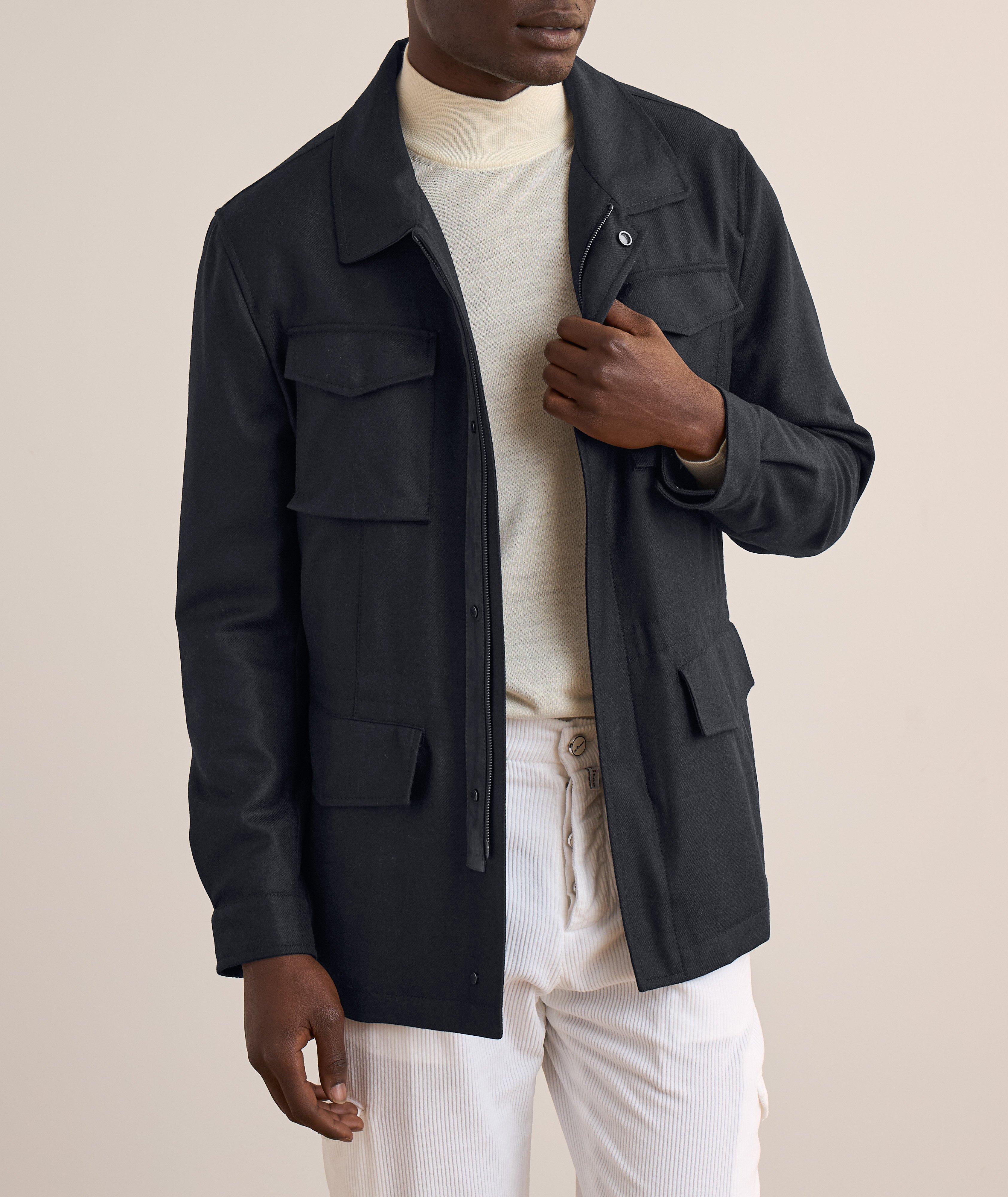 Multi-Pocket Wool-Blend Field Jacket image 1