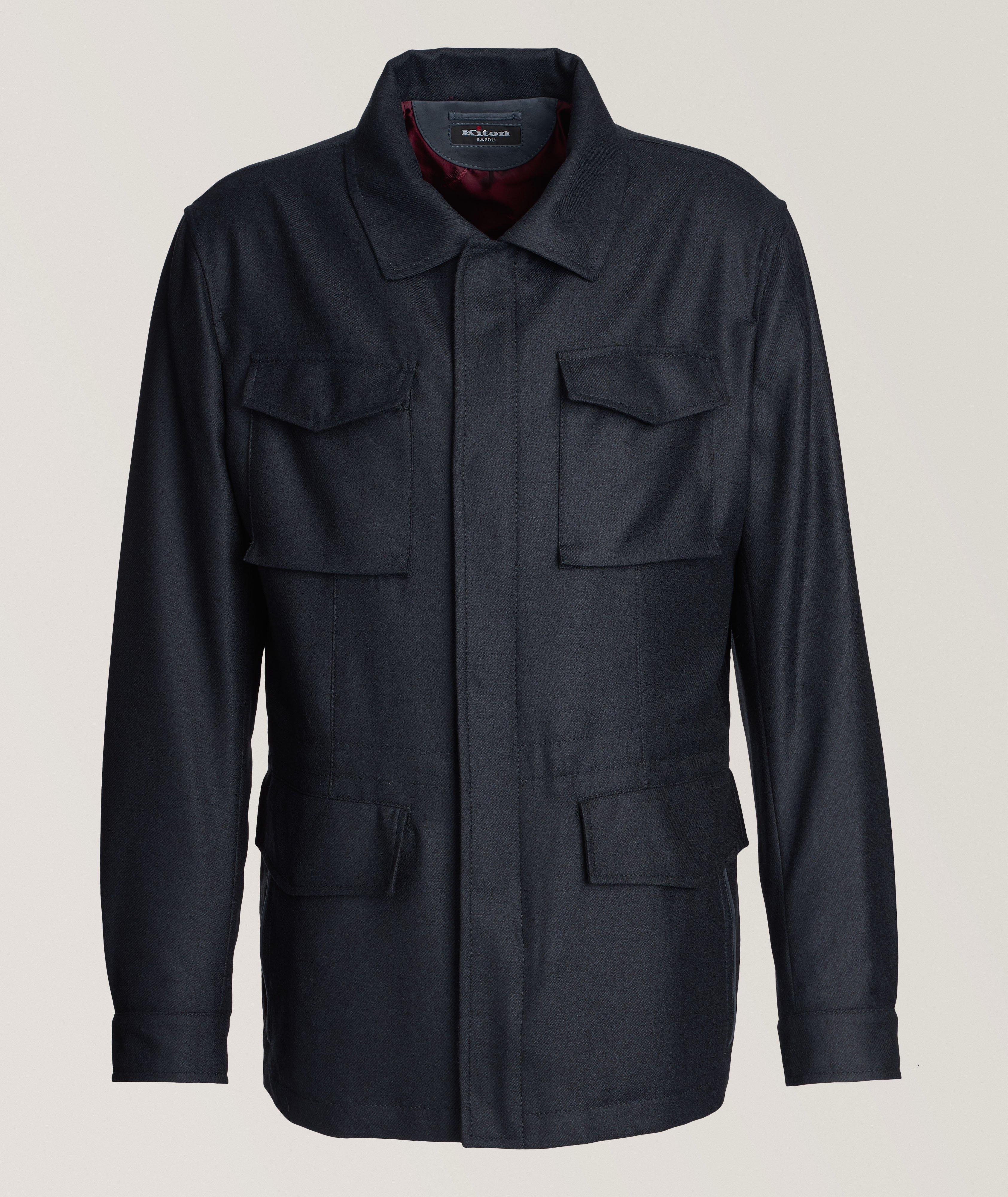 Multi-Pocket Wool-Blend Field Jacket image 0