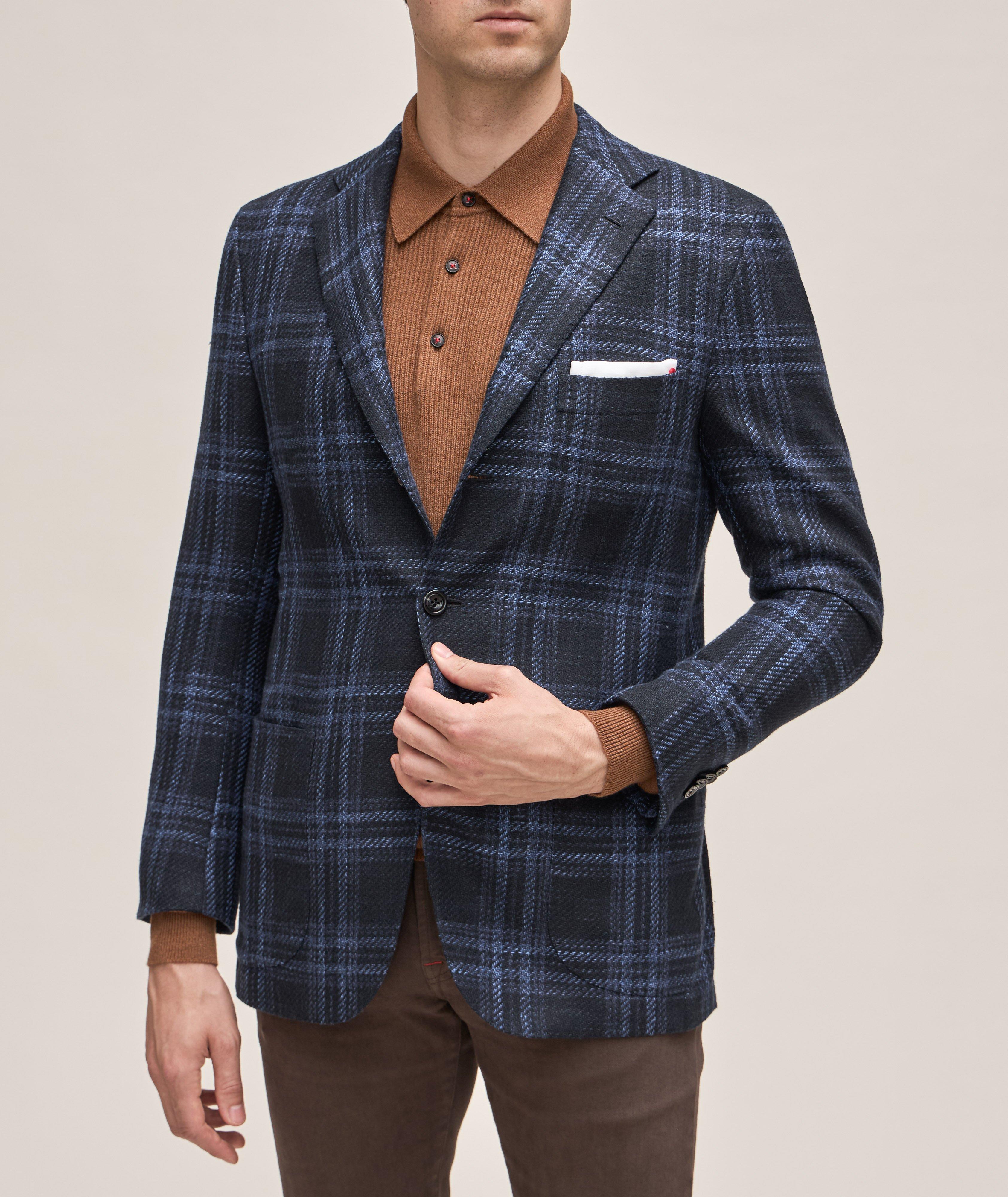 Plaid Virgin Wool-Blend Sport Jacket image 1