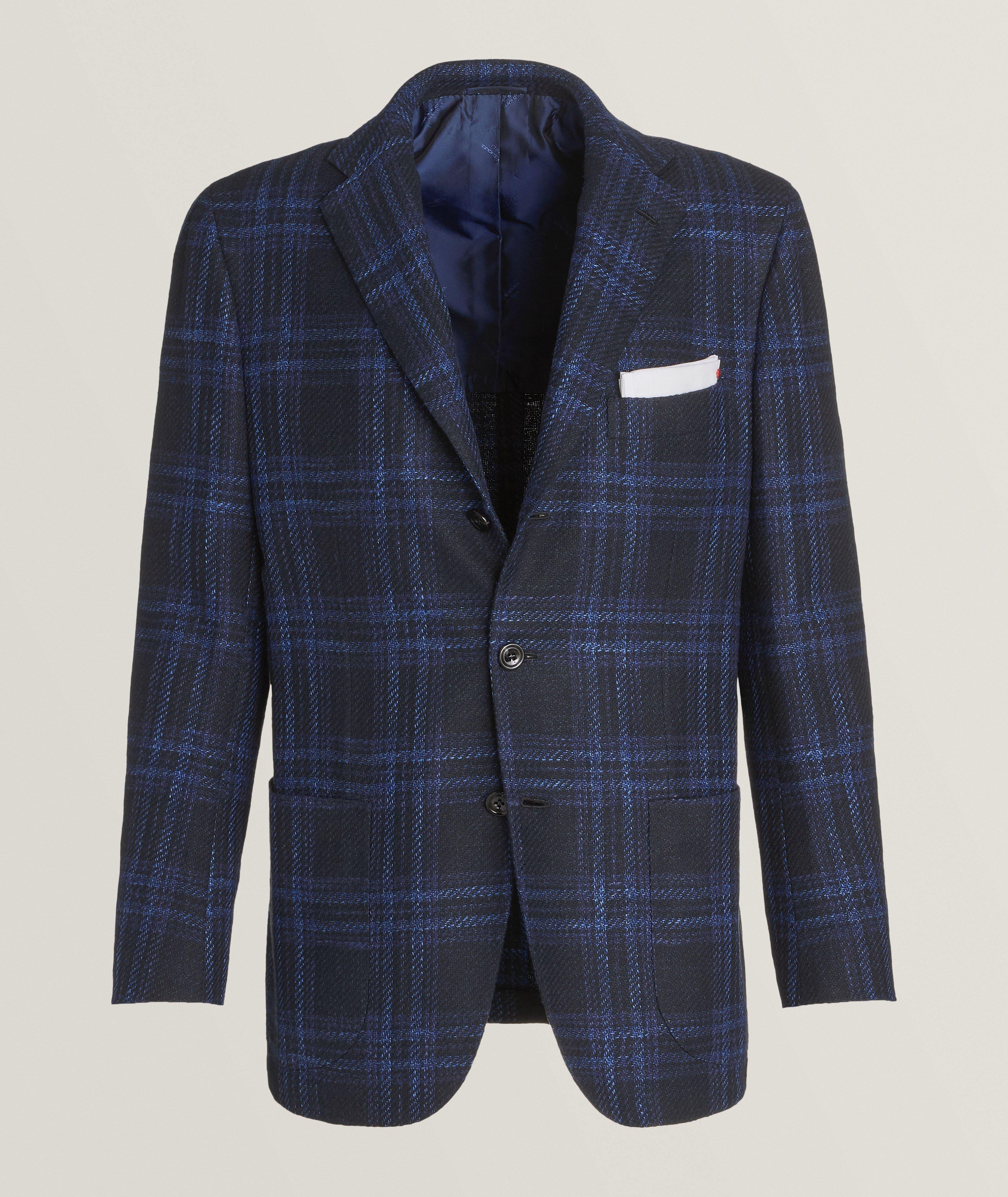 Plaid Virgin Wool-Blend Sport Jacket image 0