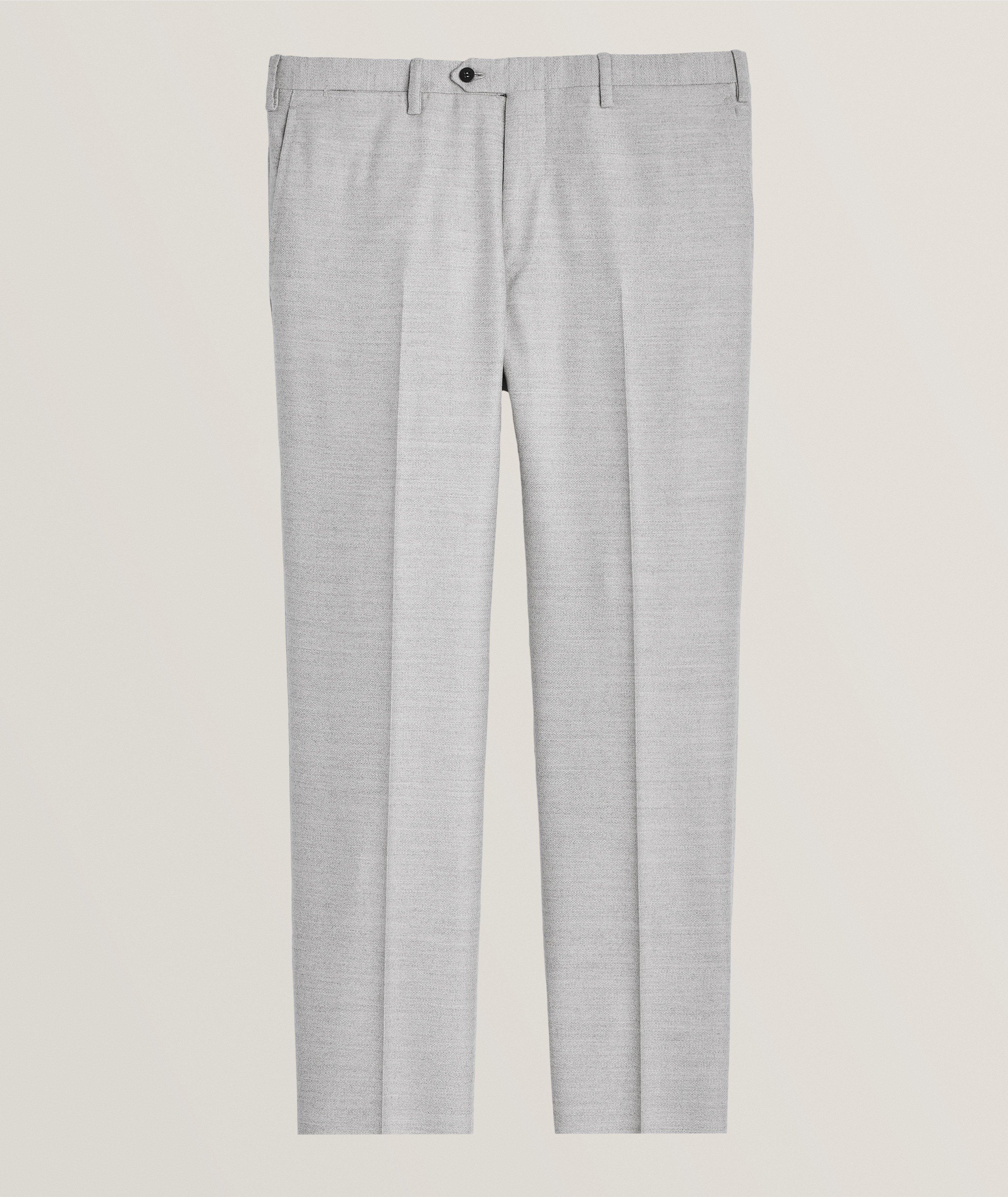 Kiton Hopsack Wool-Cashmere Dress Pants