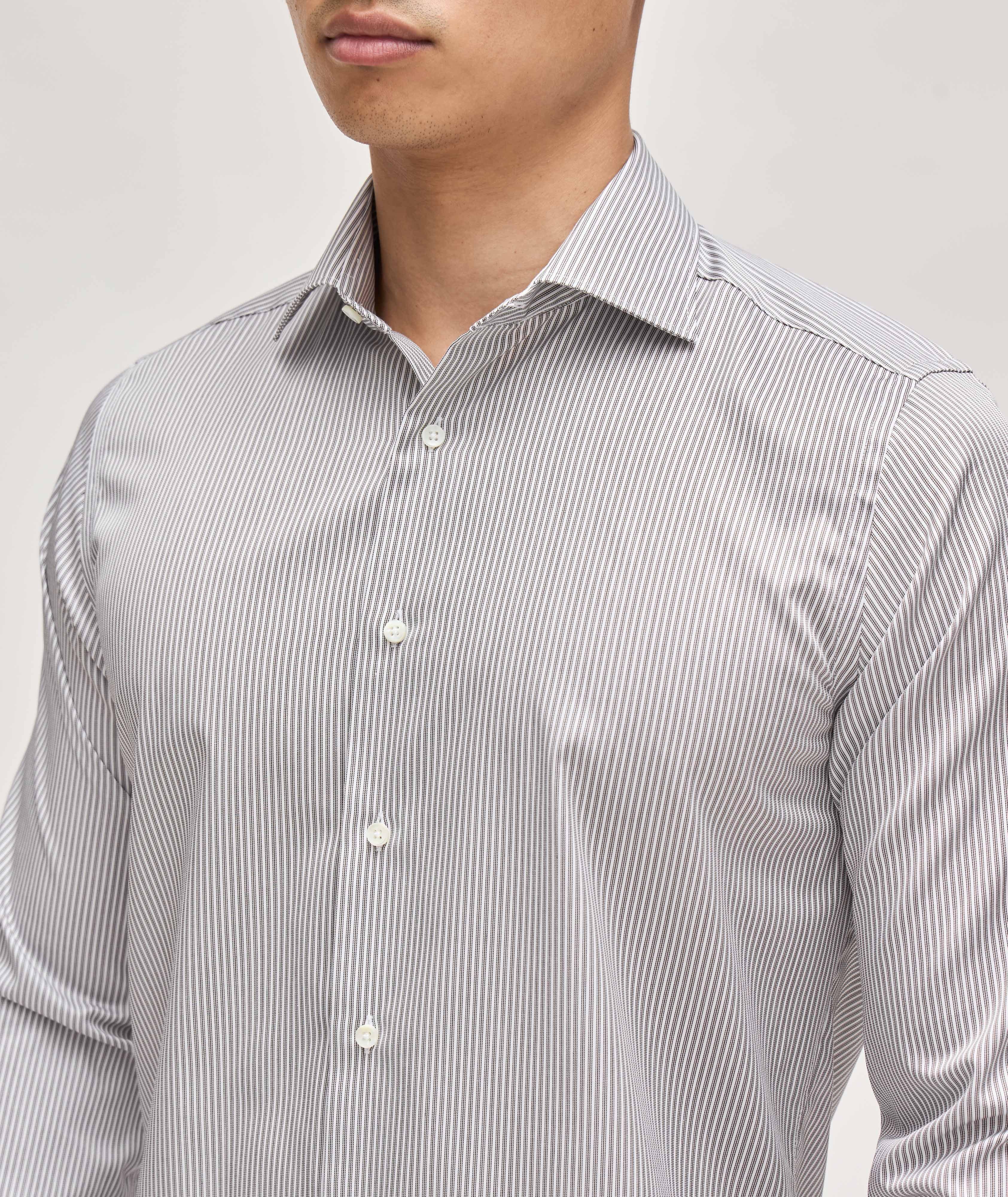 Chemise décontractée en coton à fines rayures image 3