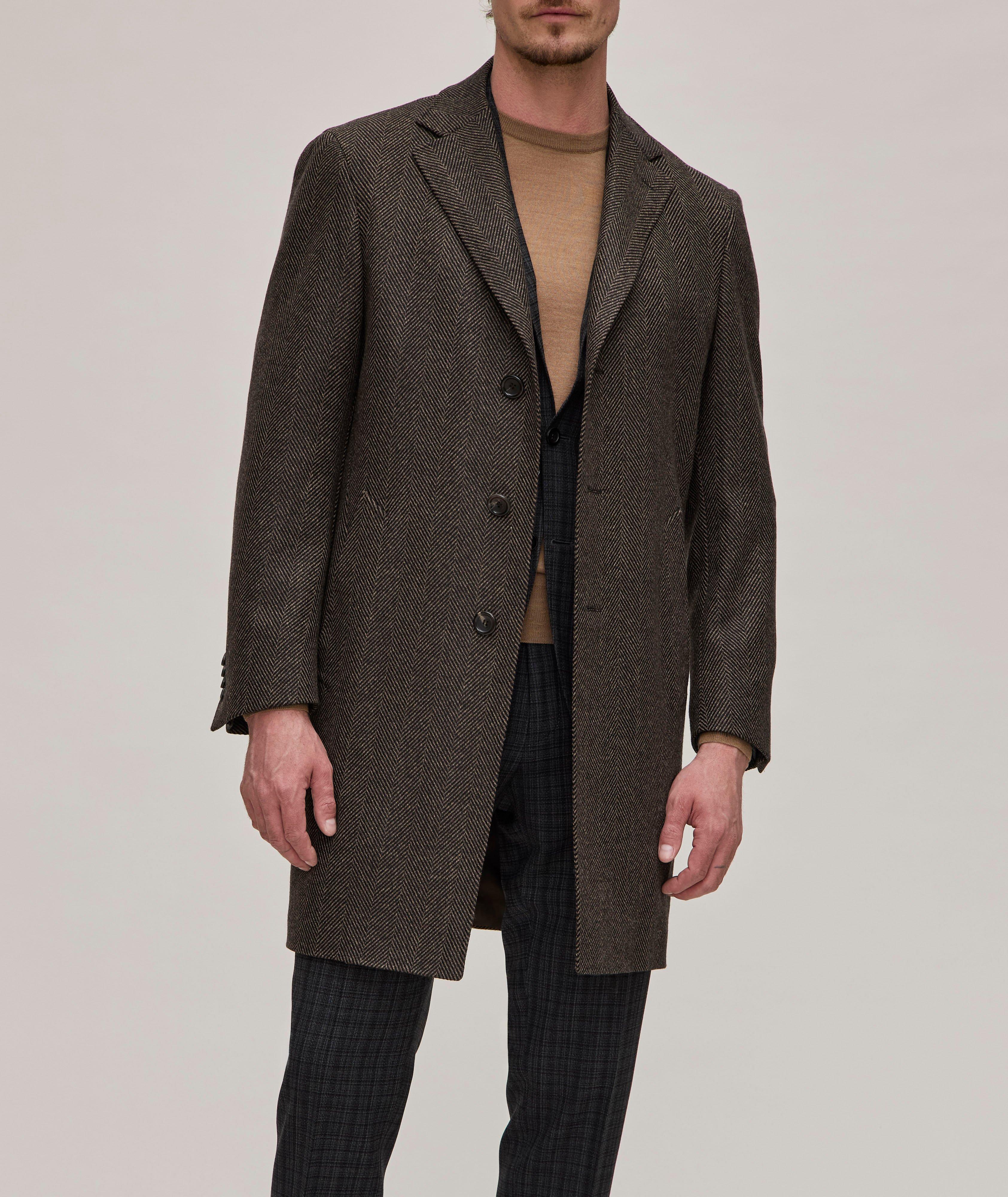 Kei Herringbone Wool-Cashmere Overcoat image 1