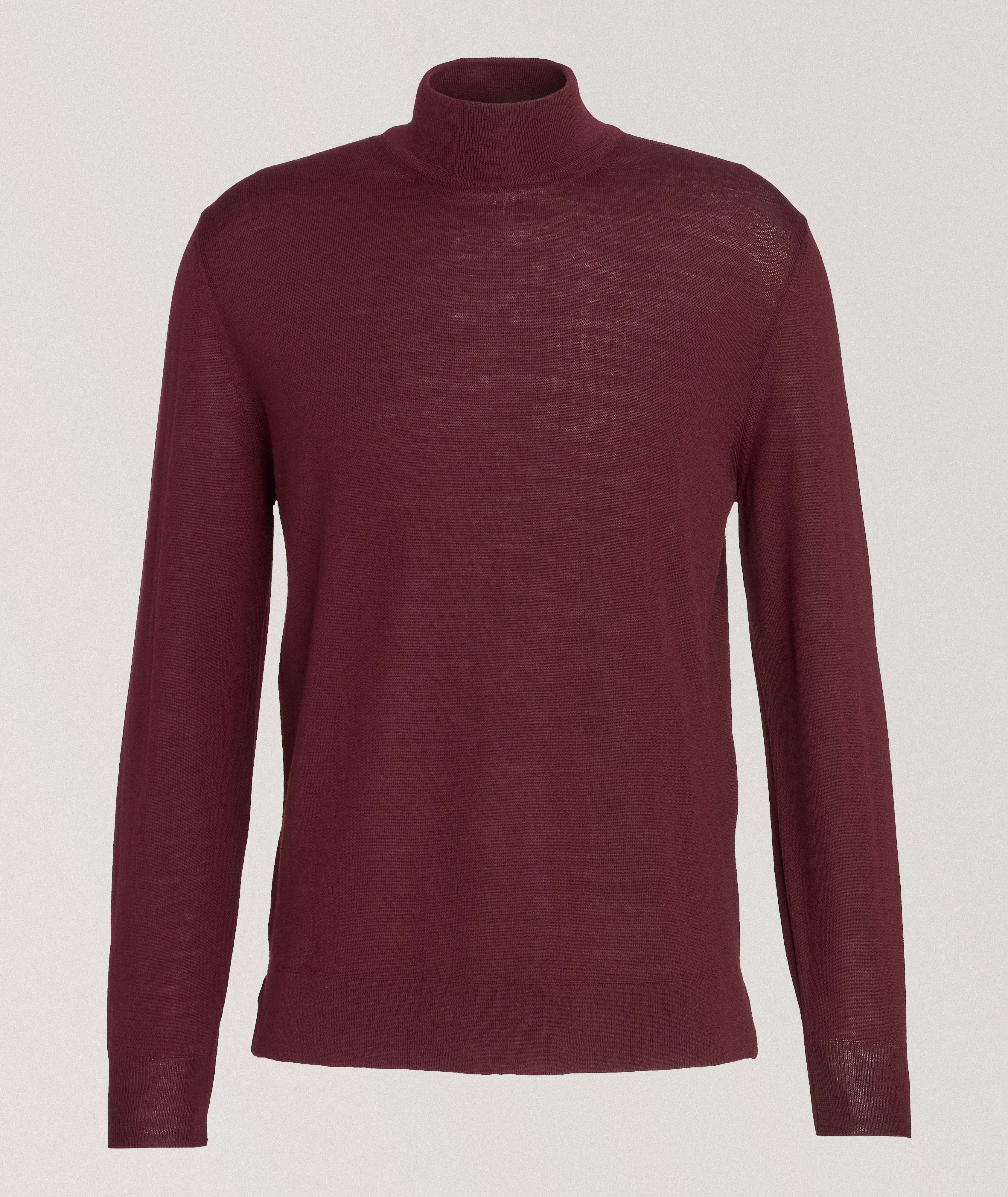 Canali Merino Wool Mock Neck Sweater