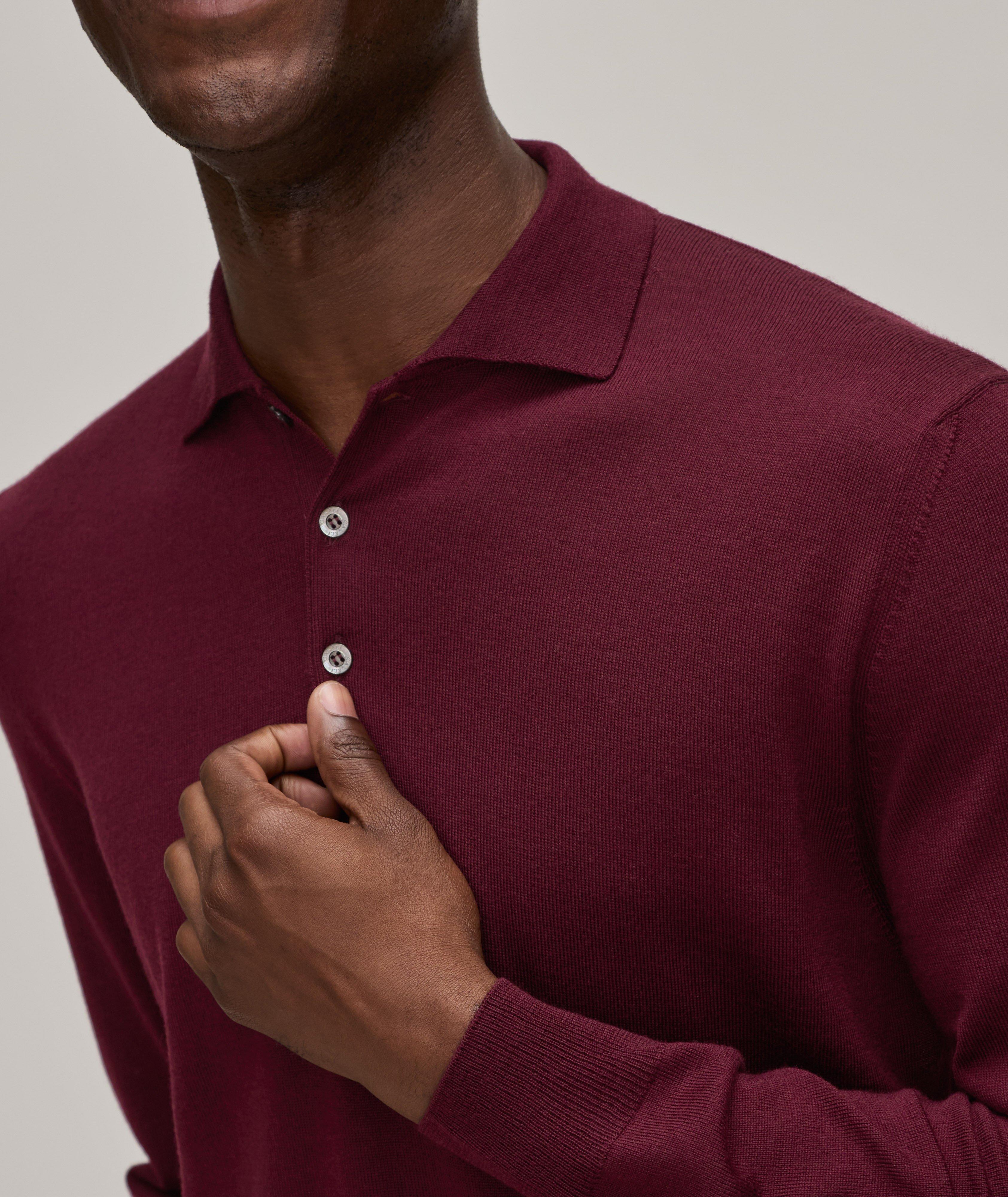 Slim Fit Long-Sleeve Polo image 3