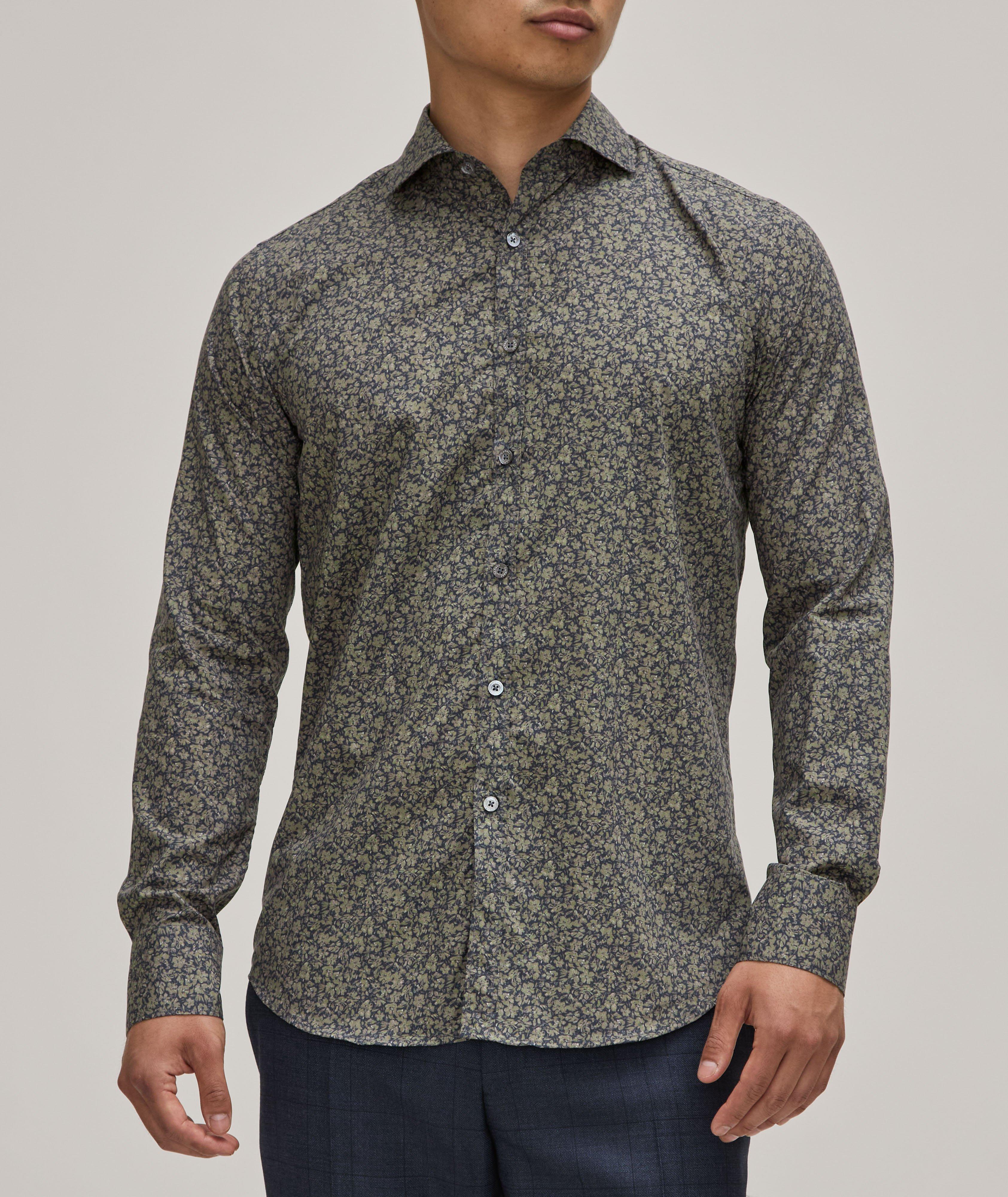 Chemise décontractée en mélange de coton à motif floral image 1