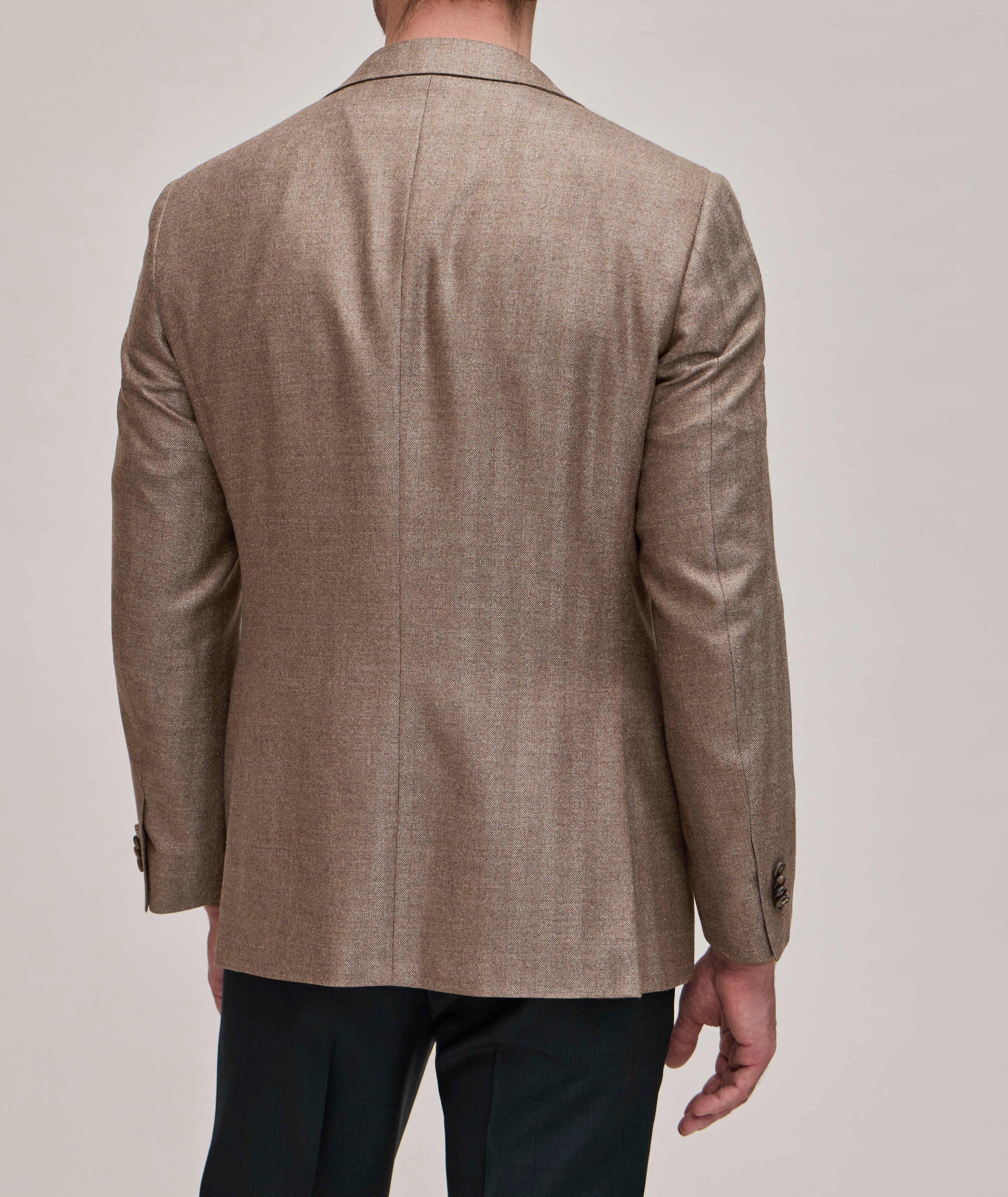 Capri Herringbone Silk-Cashmere Sport Jacket  image 2