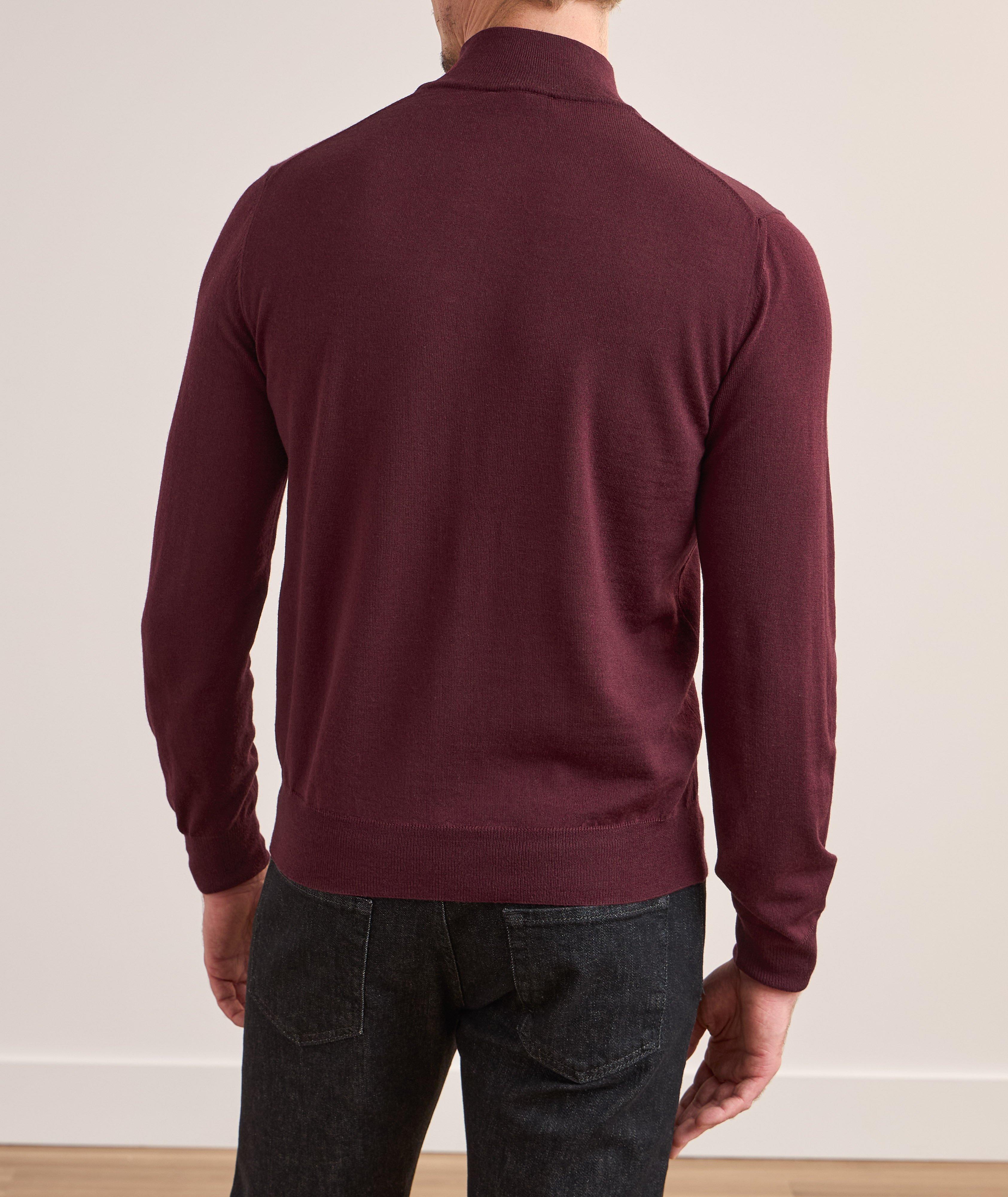 Extrafine Merino Wool Quarter-Zip Sweater image 2