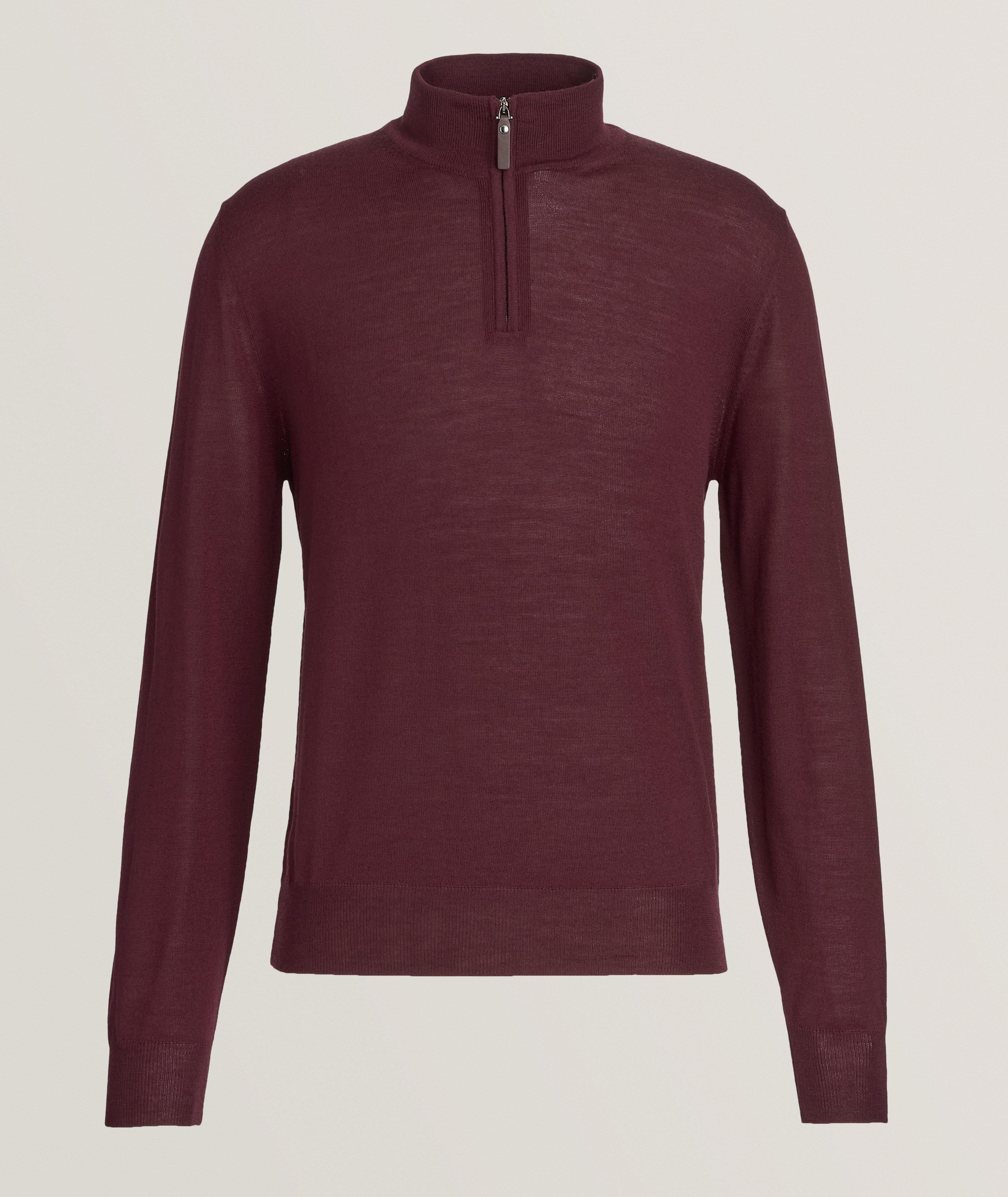 Extrafine Merino Wool Quarter-Zip Sweater image 0