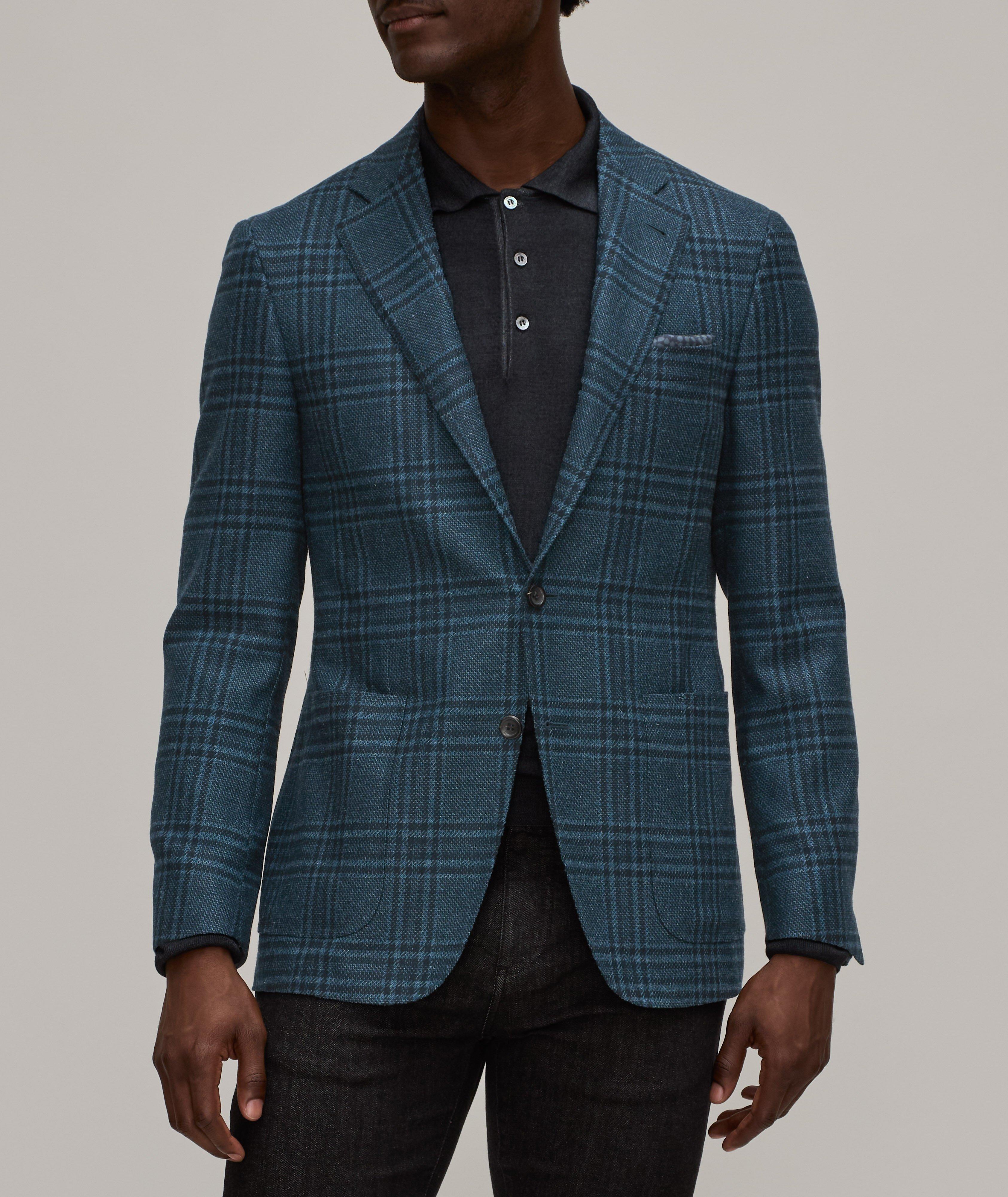 Kei Grid Wool-Blend Sport Jacket image 1