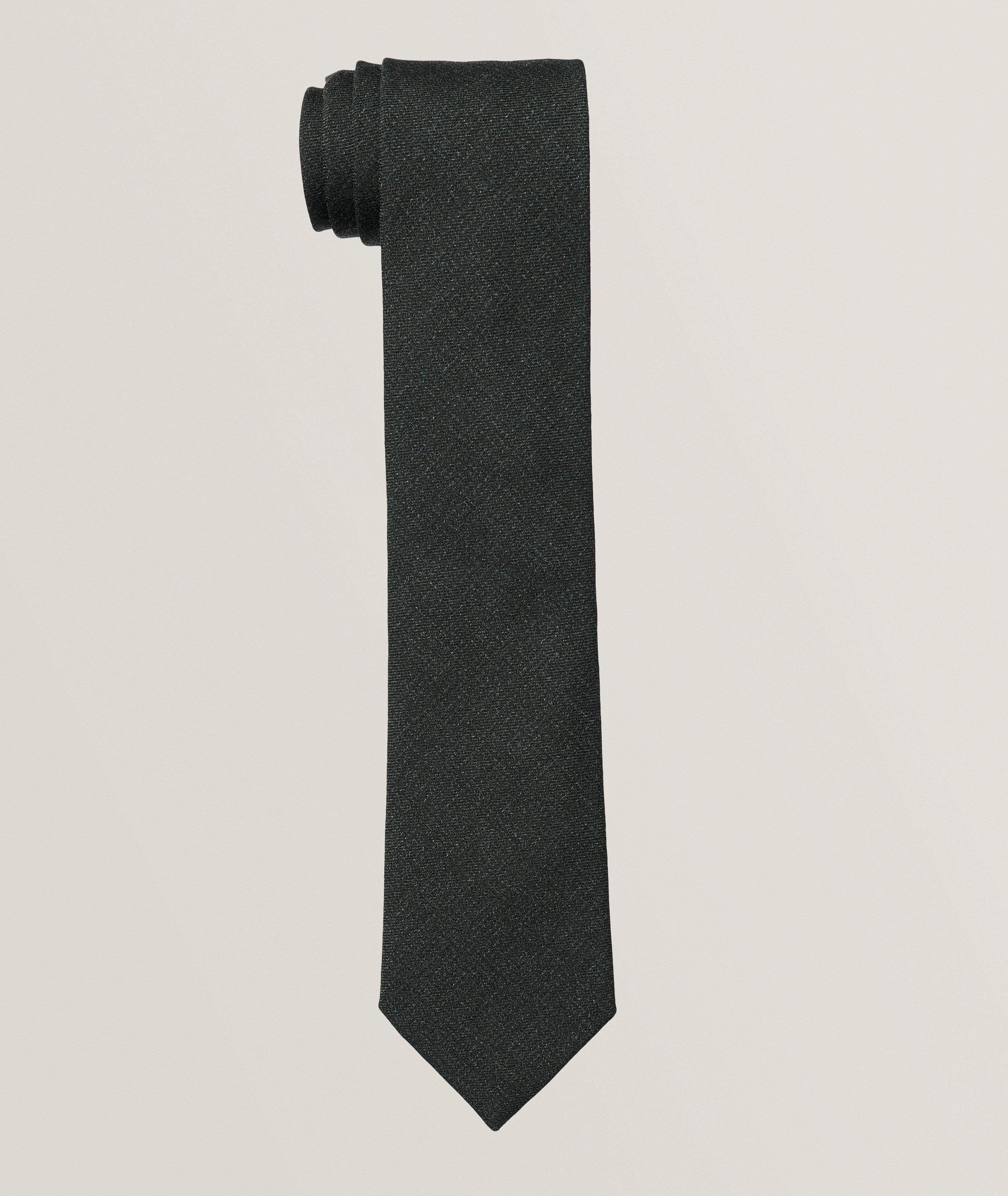 Textured Solid Wool Tie image 0