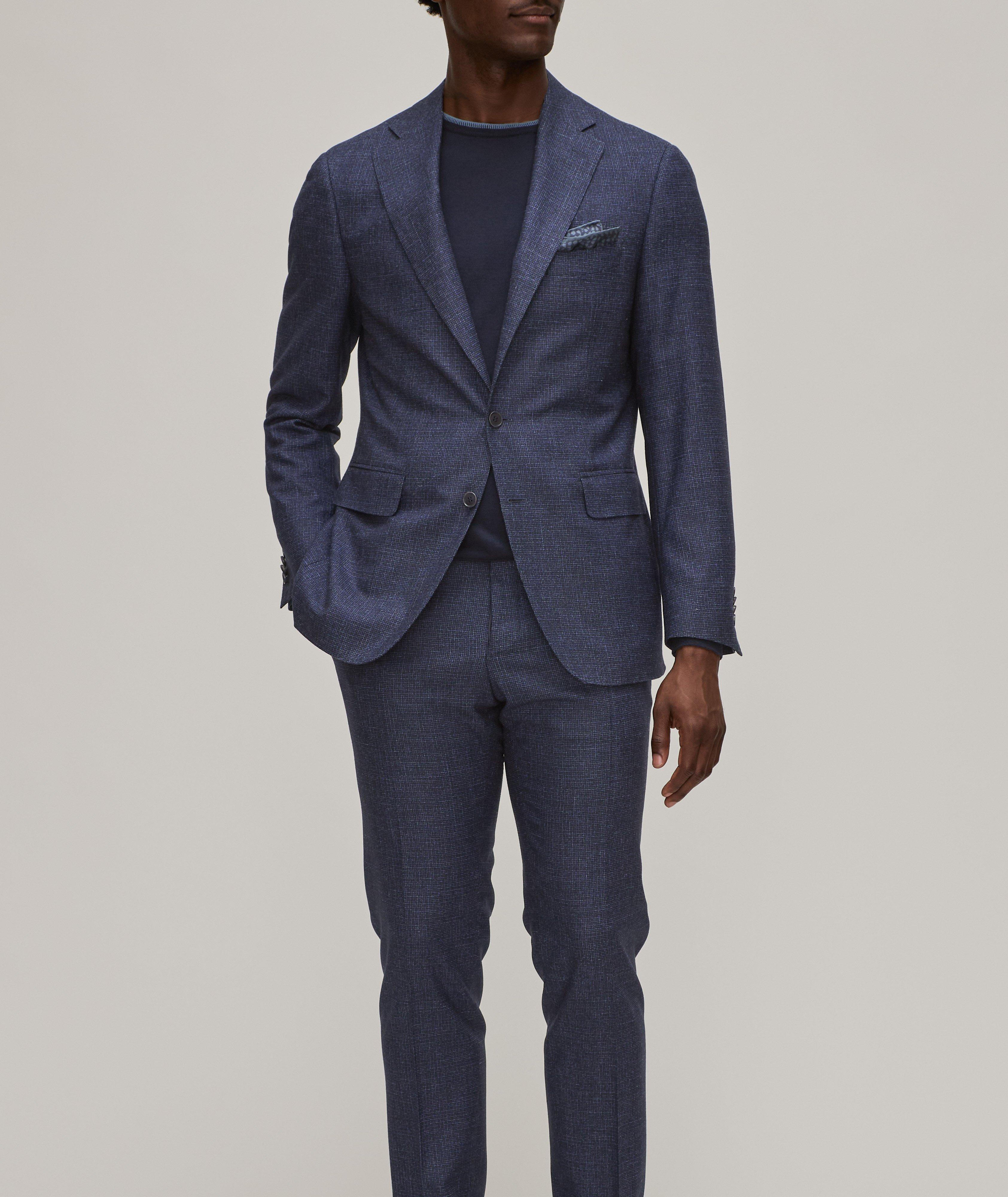 Capri Textured Houndstooth Wool-Blend Suit  image 1