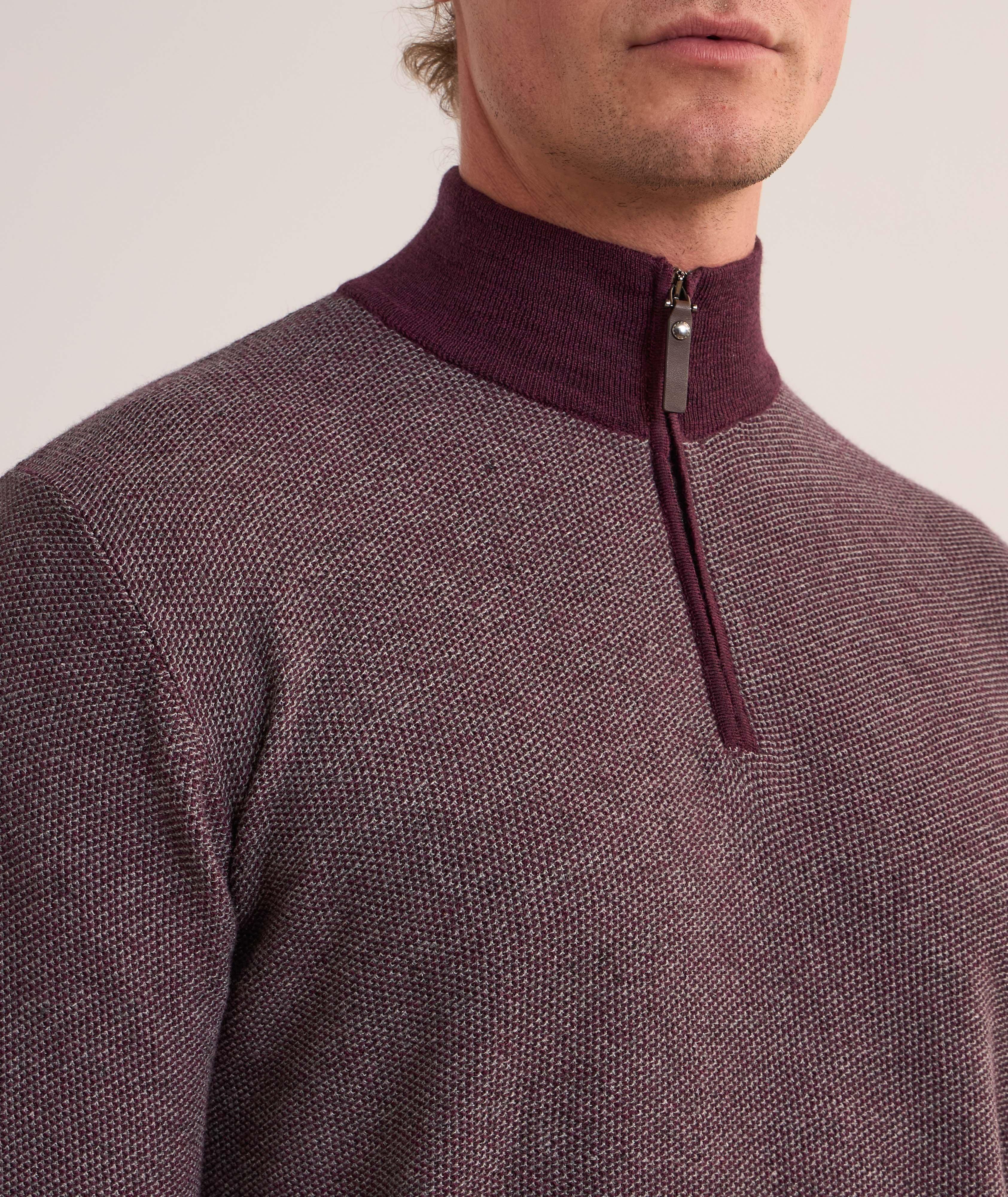 Neat Wool-Blend Half-Zip Sweater image 3