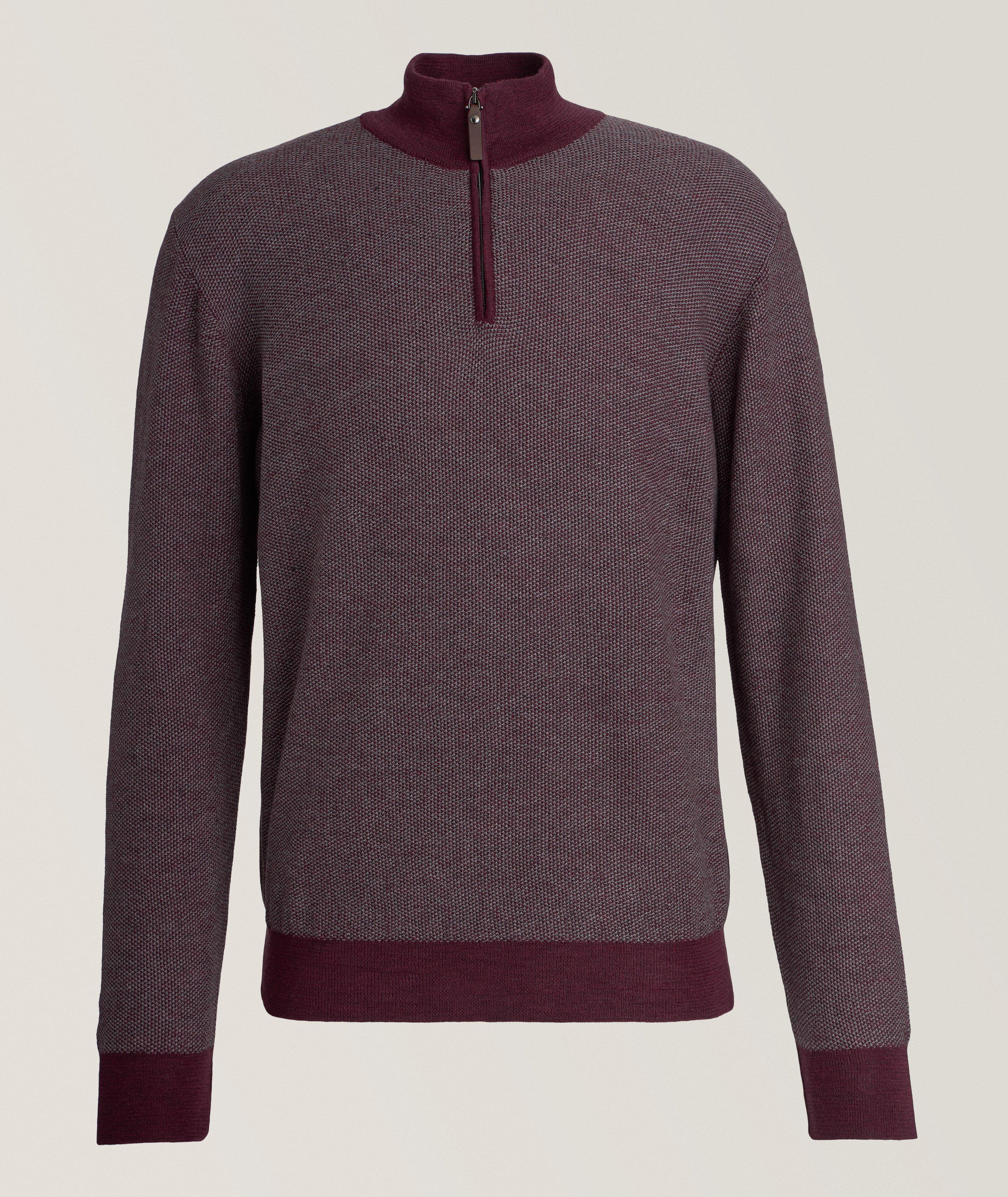 Neat Wool-Blend Half-Zip Sweater image 0