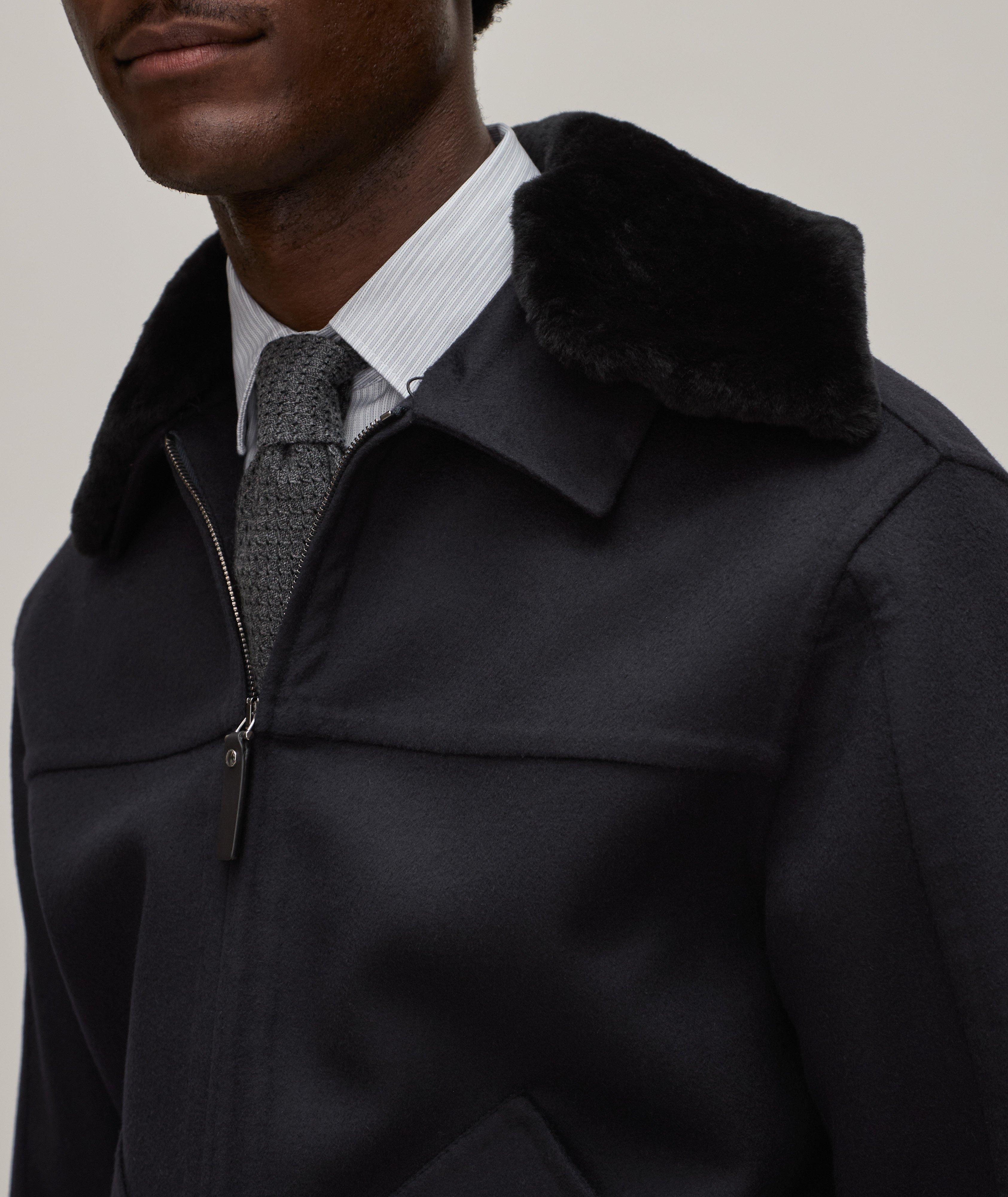 Double Wool-Cashmere Shearling Bomber image 3