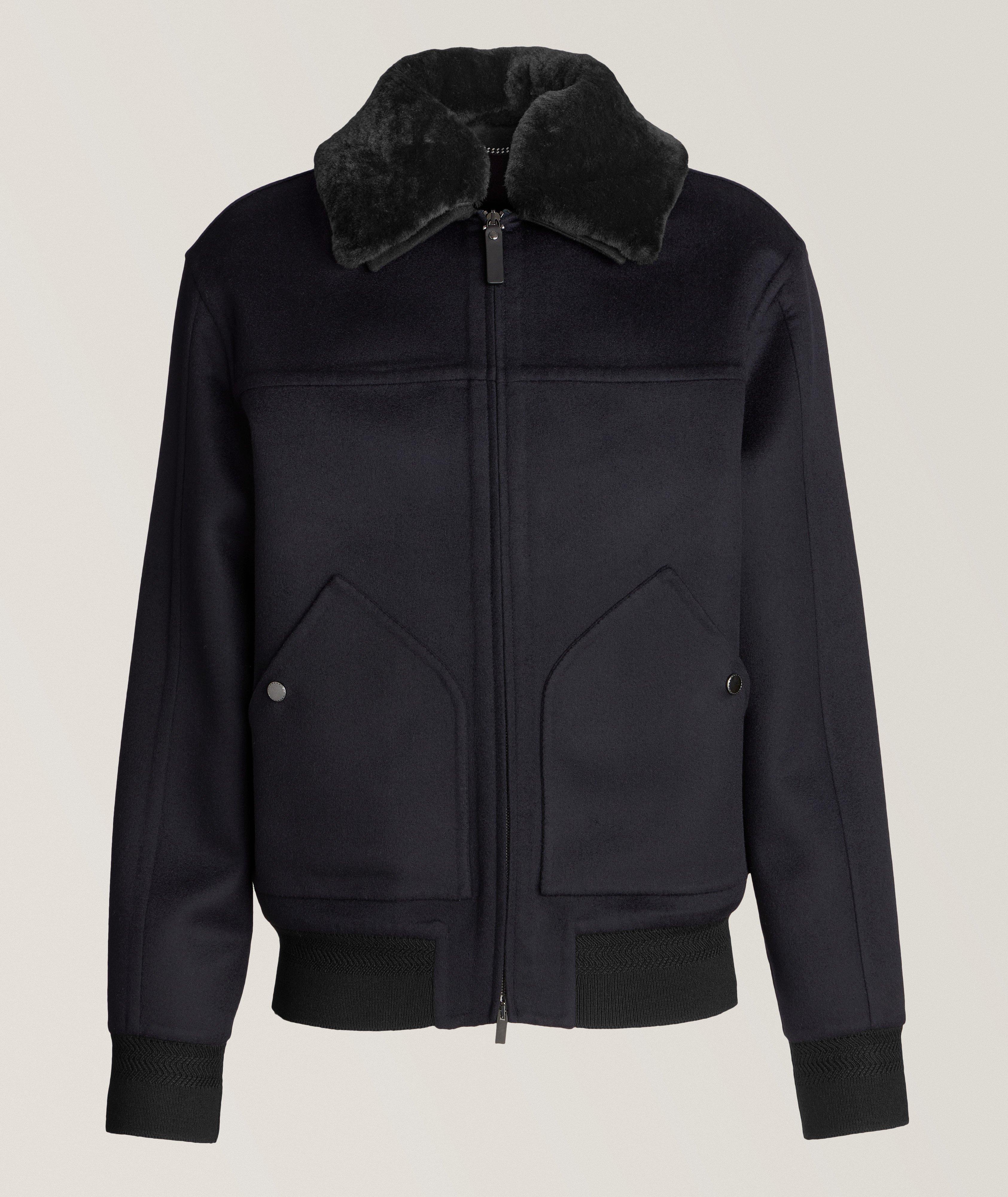 Double Wool-Cashmere Shearling Bomber image 0