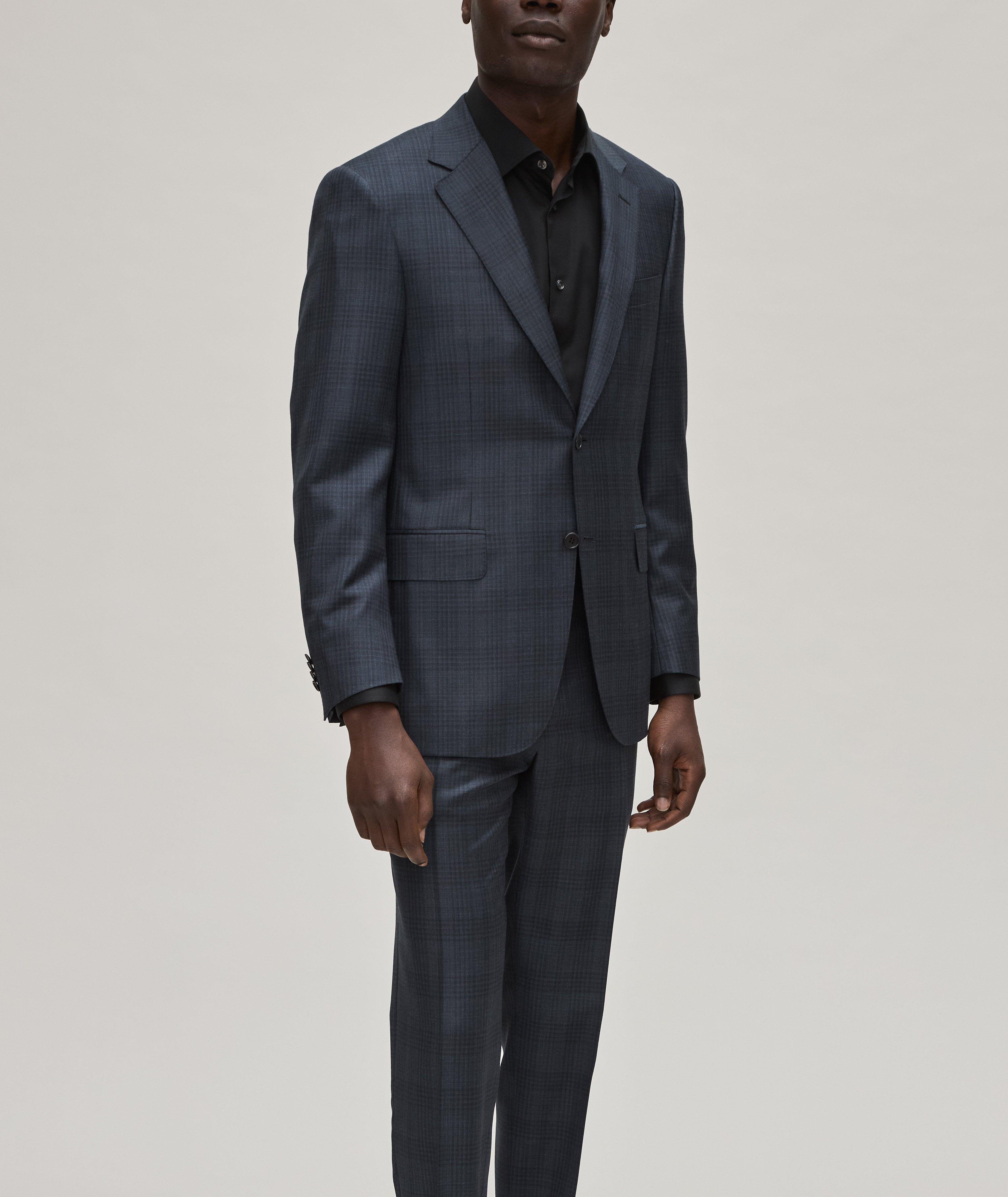 Contemporary Checkered Wool Suit  image 1