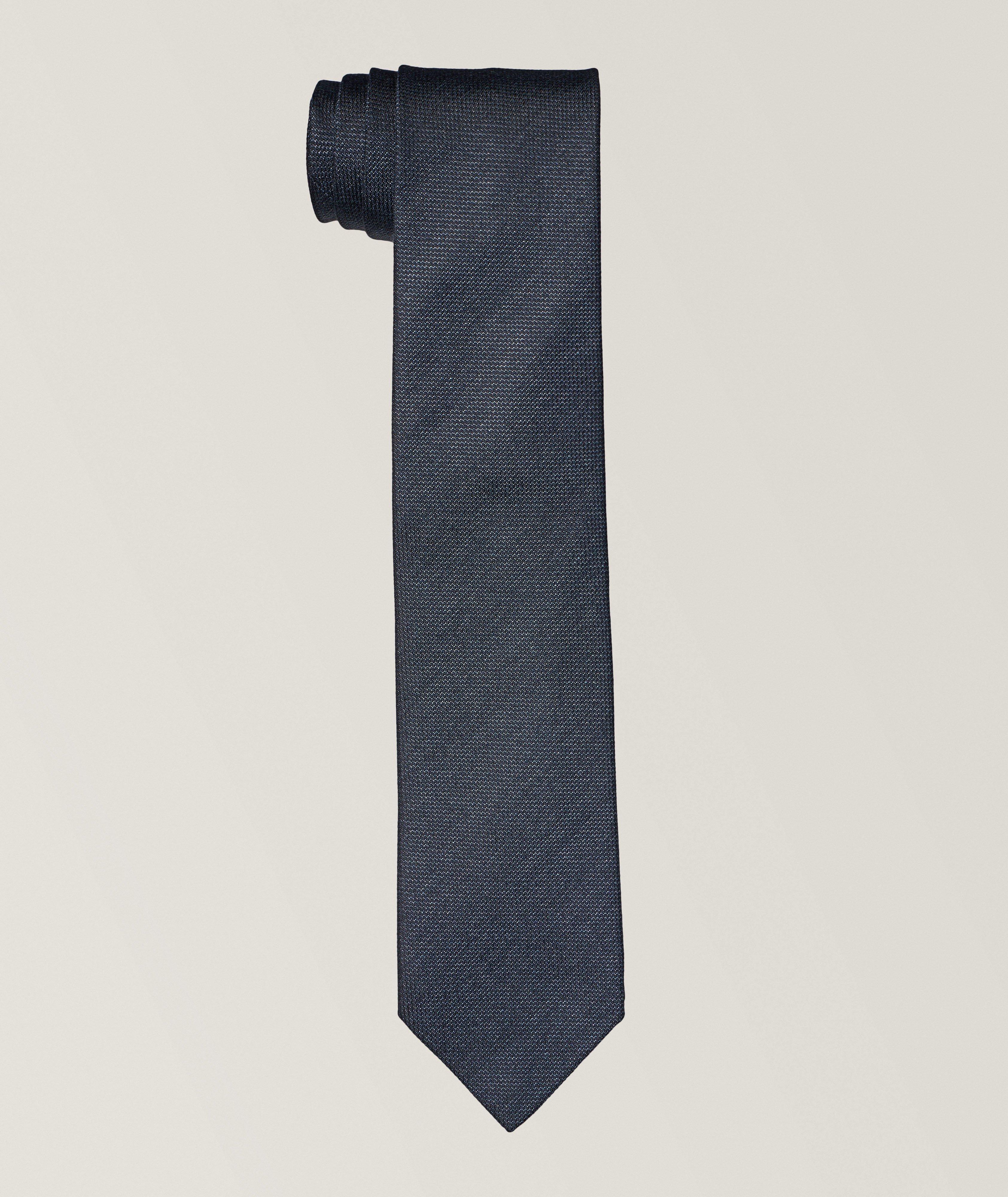 Micro Texture Silk Tie  image 0