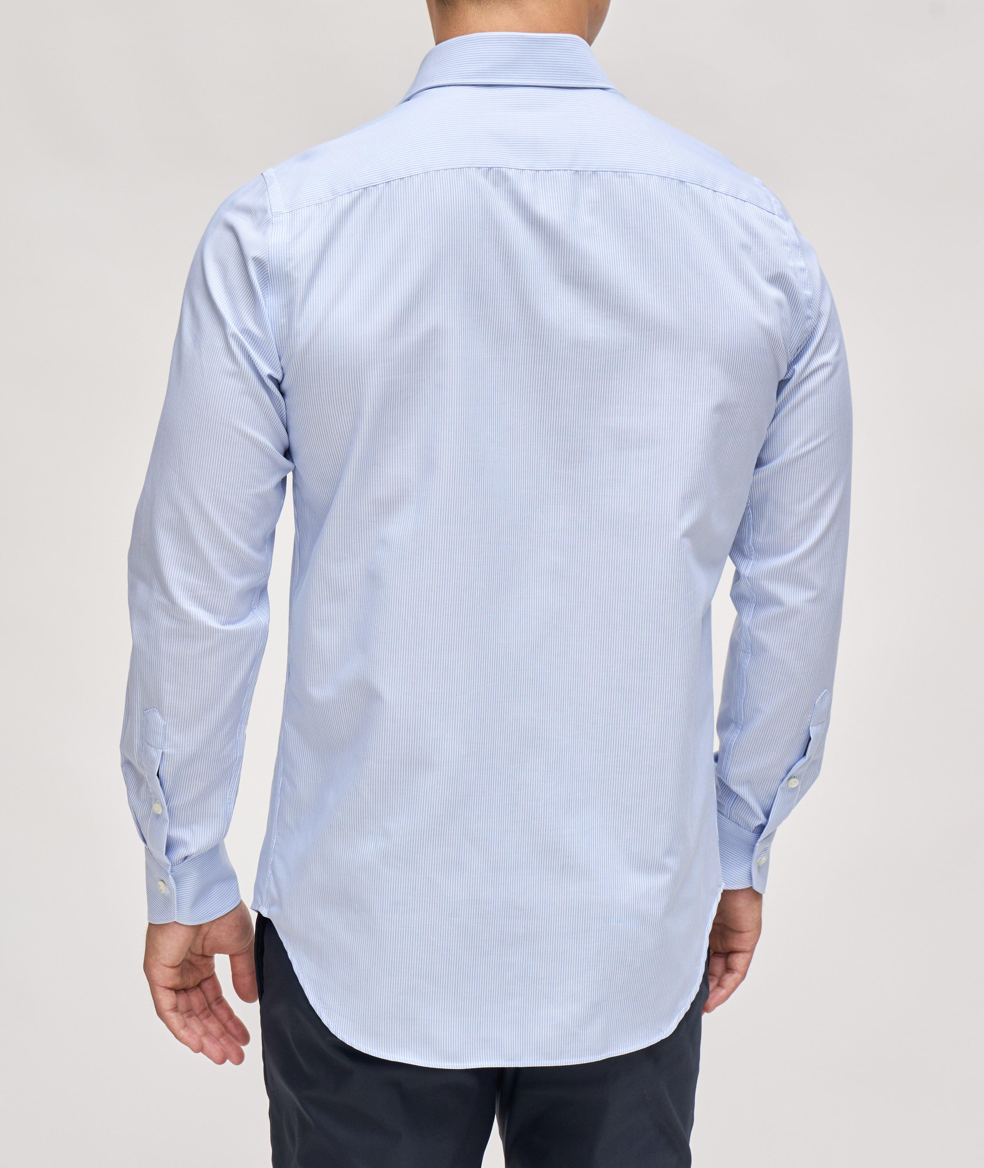 Impeccable Cotton Pinstripe Sport Shirt  image 2