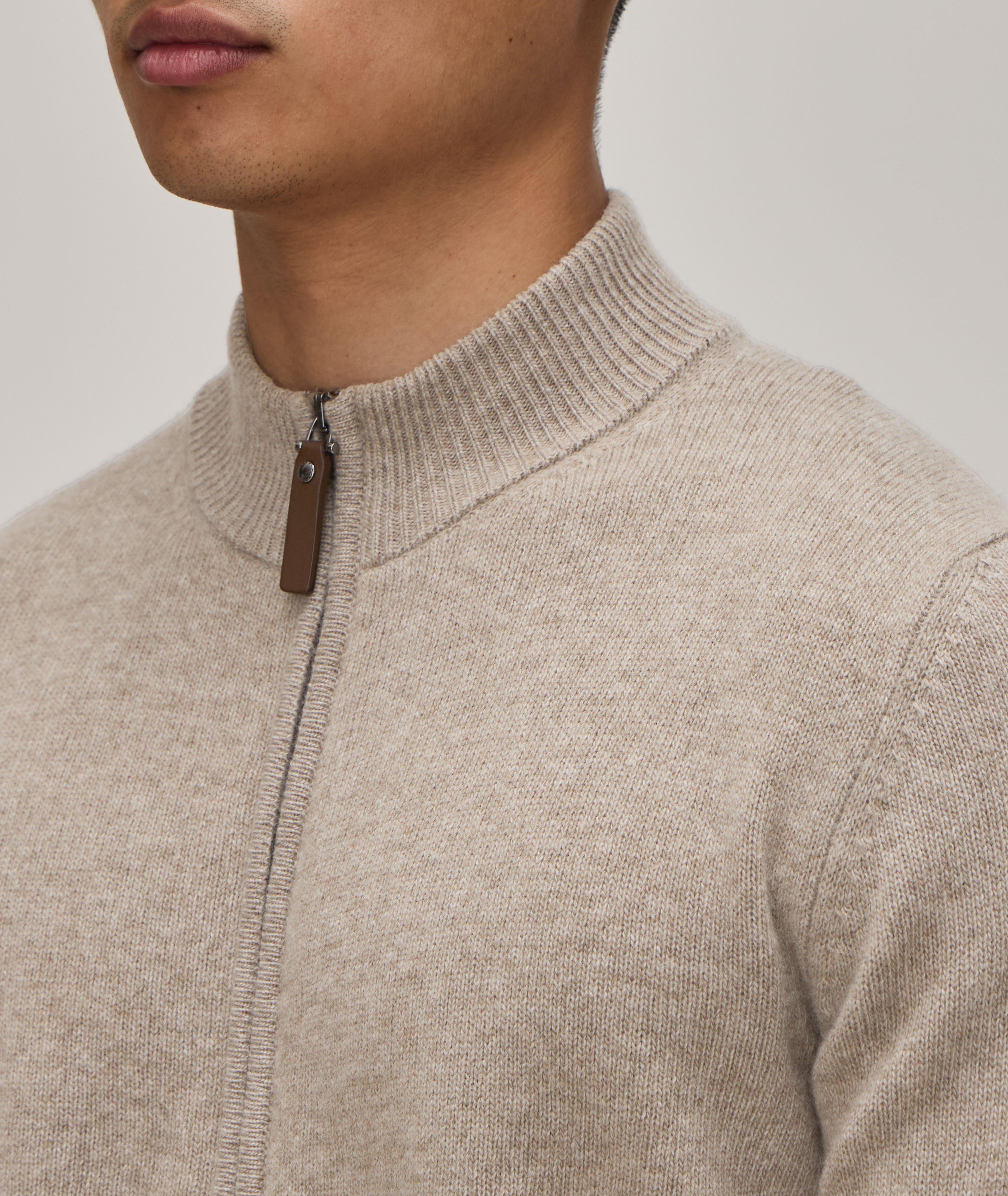 Wool-Cashmere Full-Zip Sweater image 3