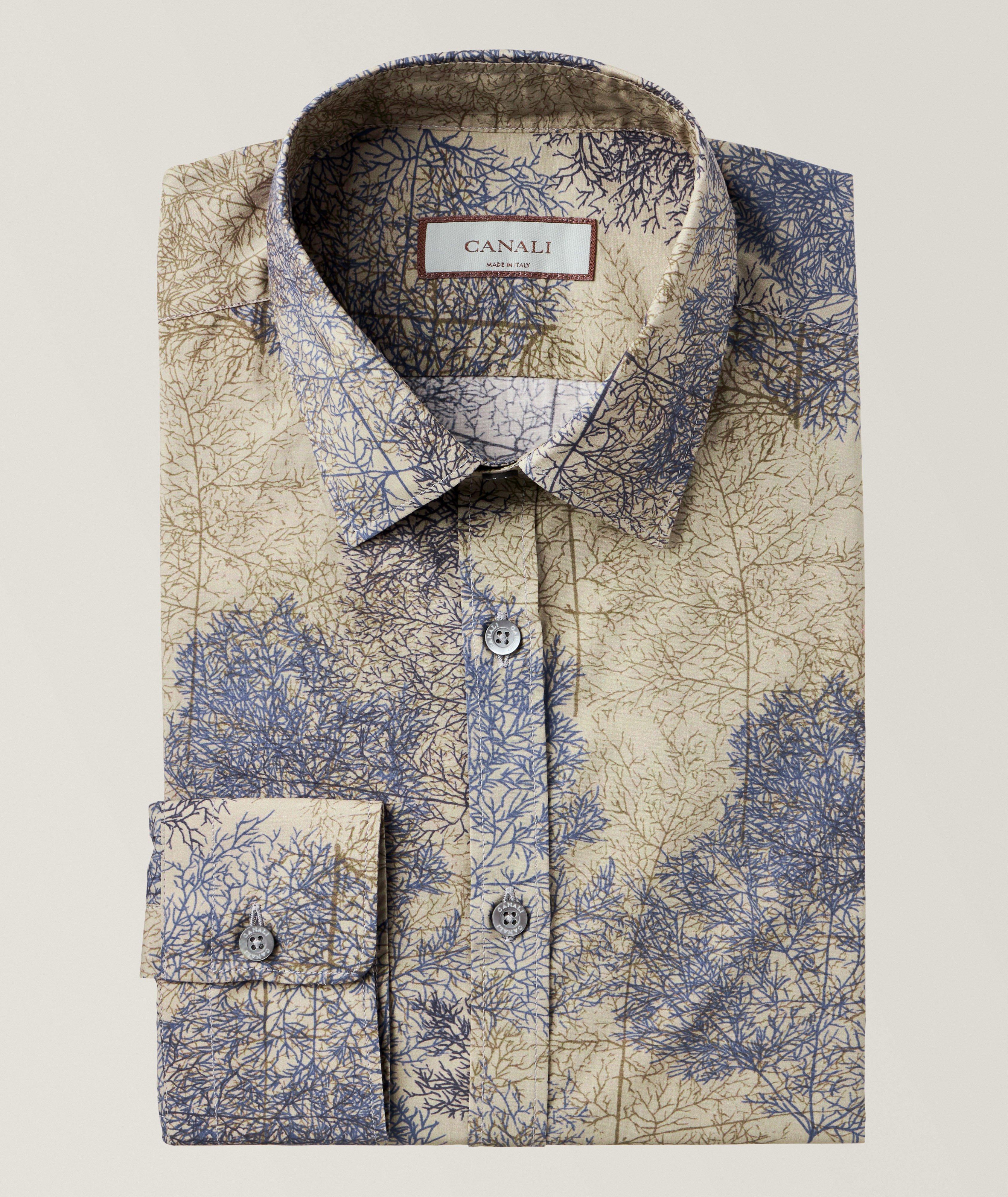 Canali Landscape Cotton-Lyocell Shirt 