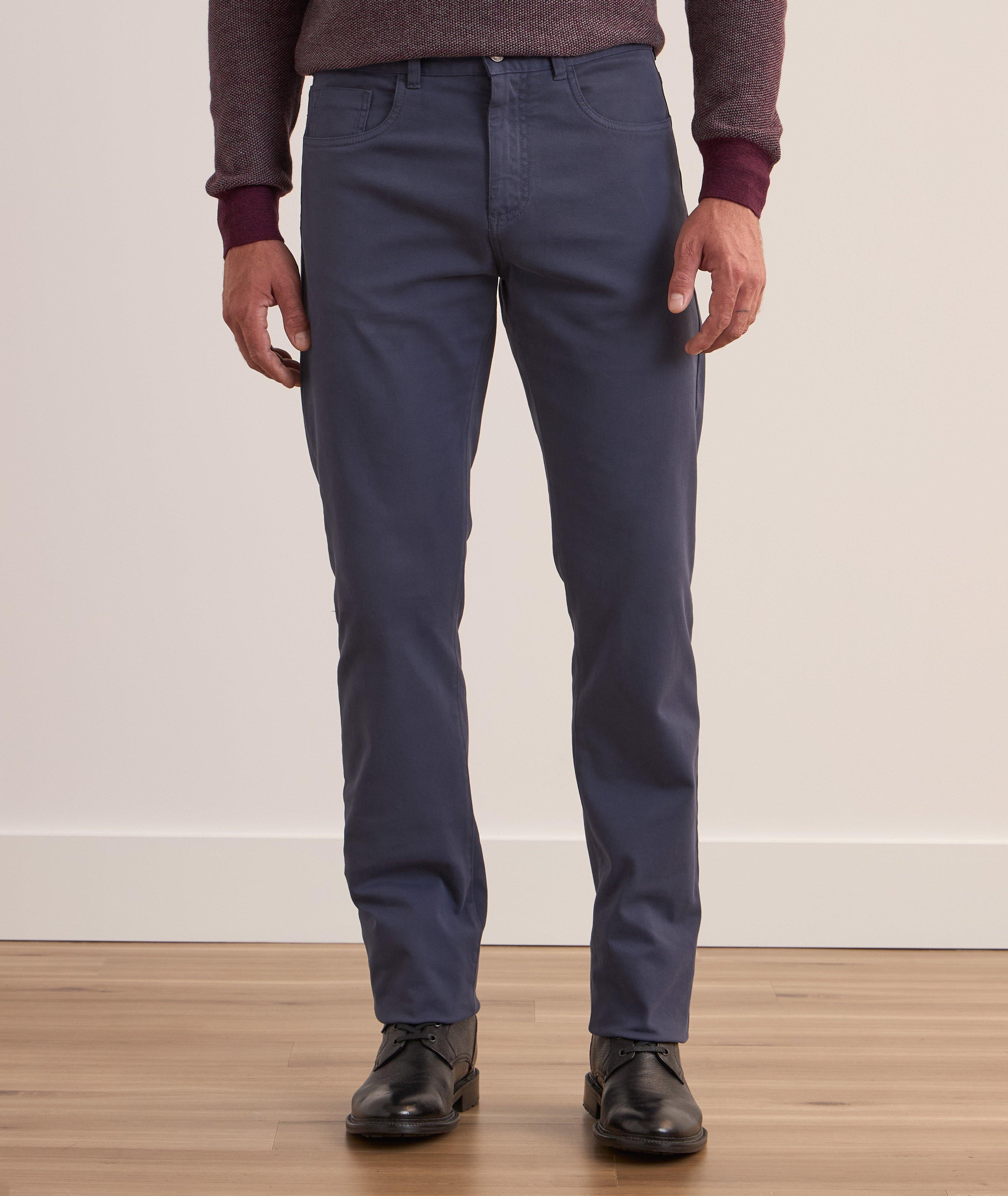 Canali Stretch-Cotton Five Pocket Twill Pants | Pants | Harry Rosen