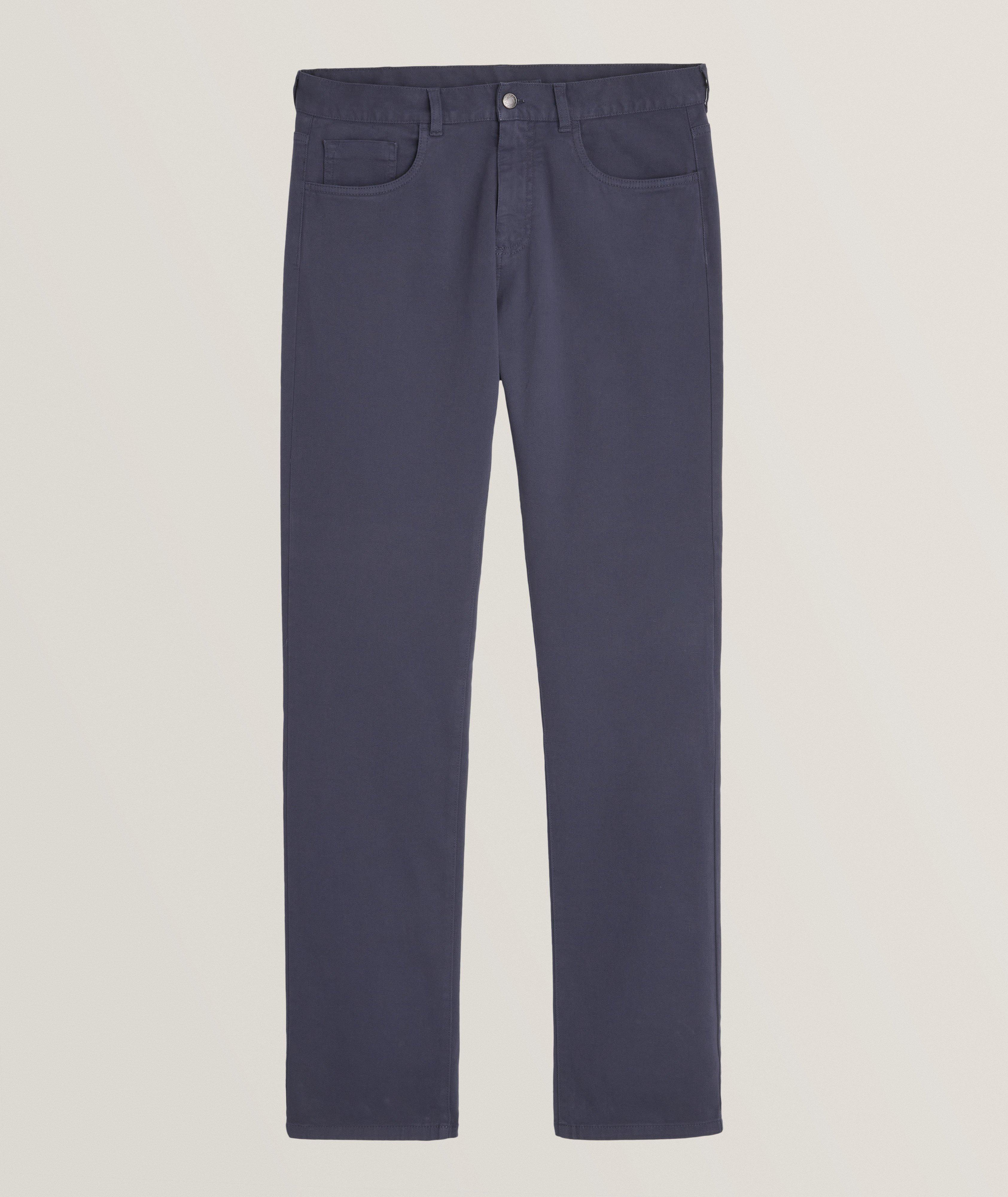 Stretch-Cotton Five Pocket Twill Pants image 0