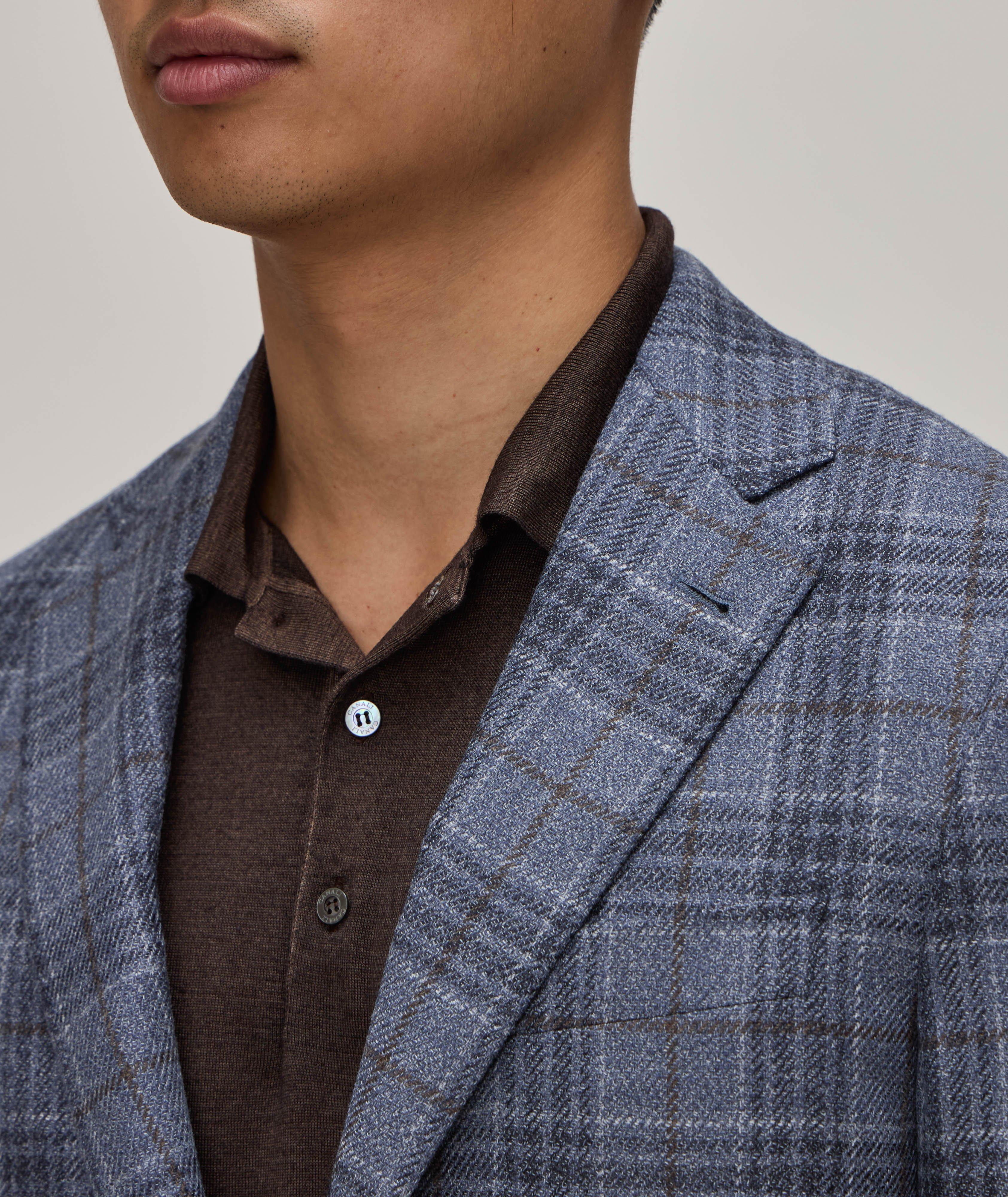 Kei Check Wool-Silk Sport Jacket image 3