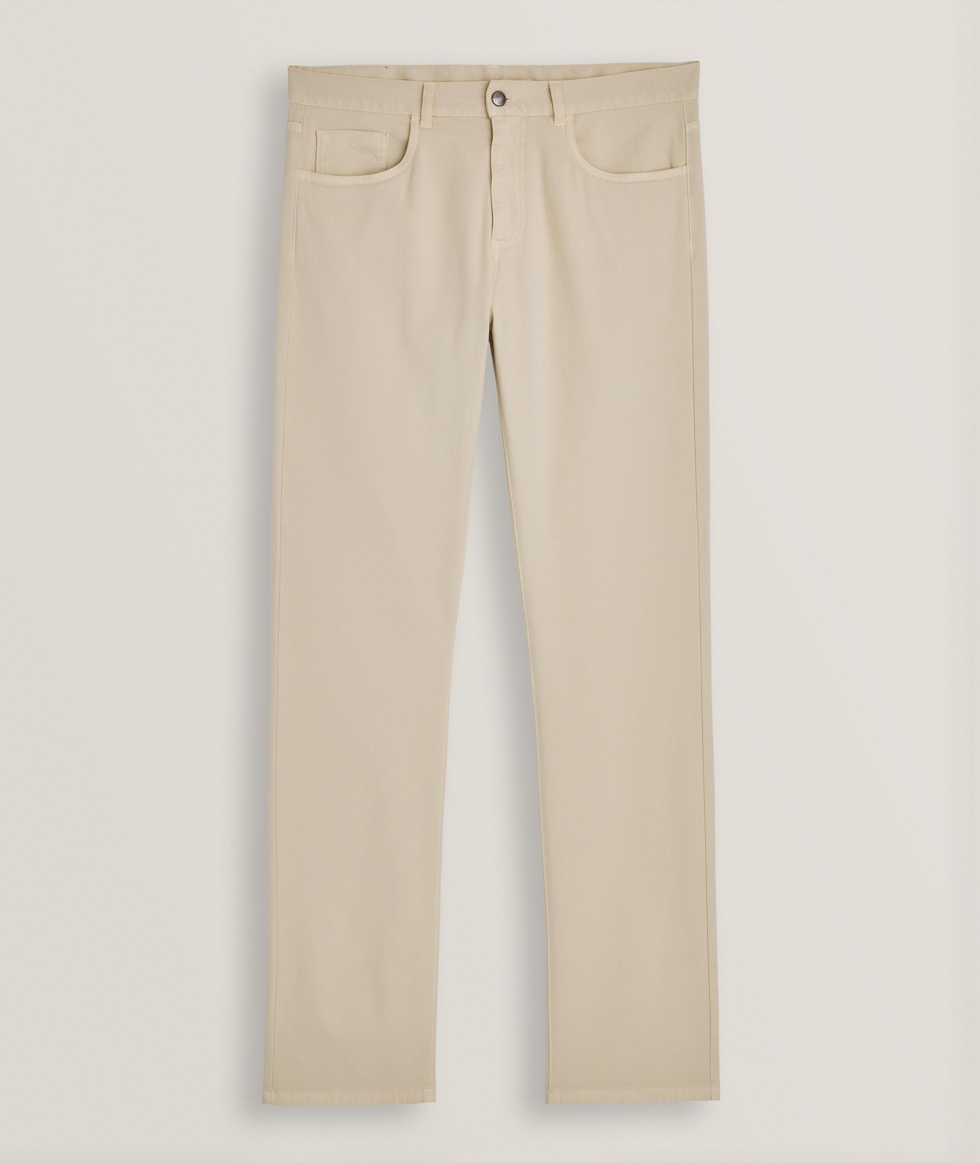 Canali Stretch-Cotton Five Pocket Twill Pants | Pants | Harry Rosen image.