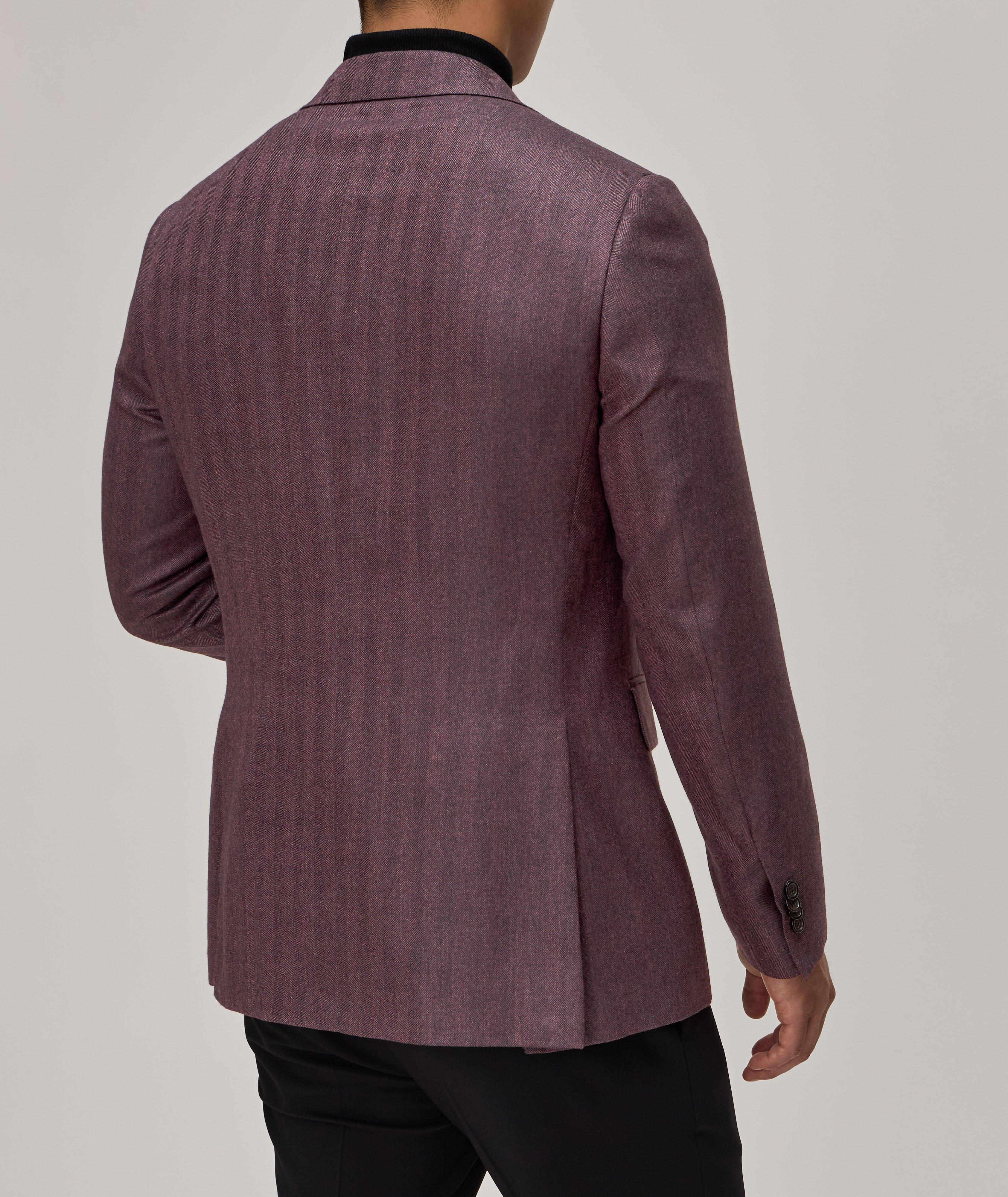 Herringbone Silk-Cashmere Sport Jacket  image 2