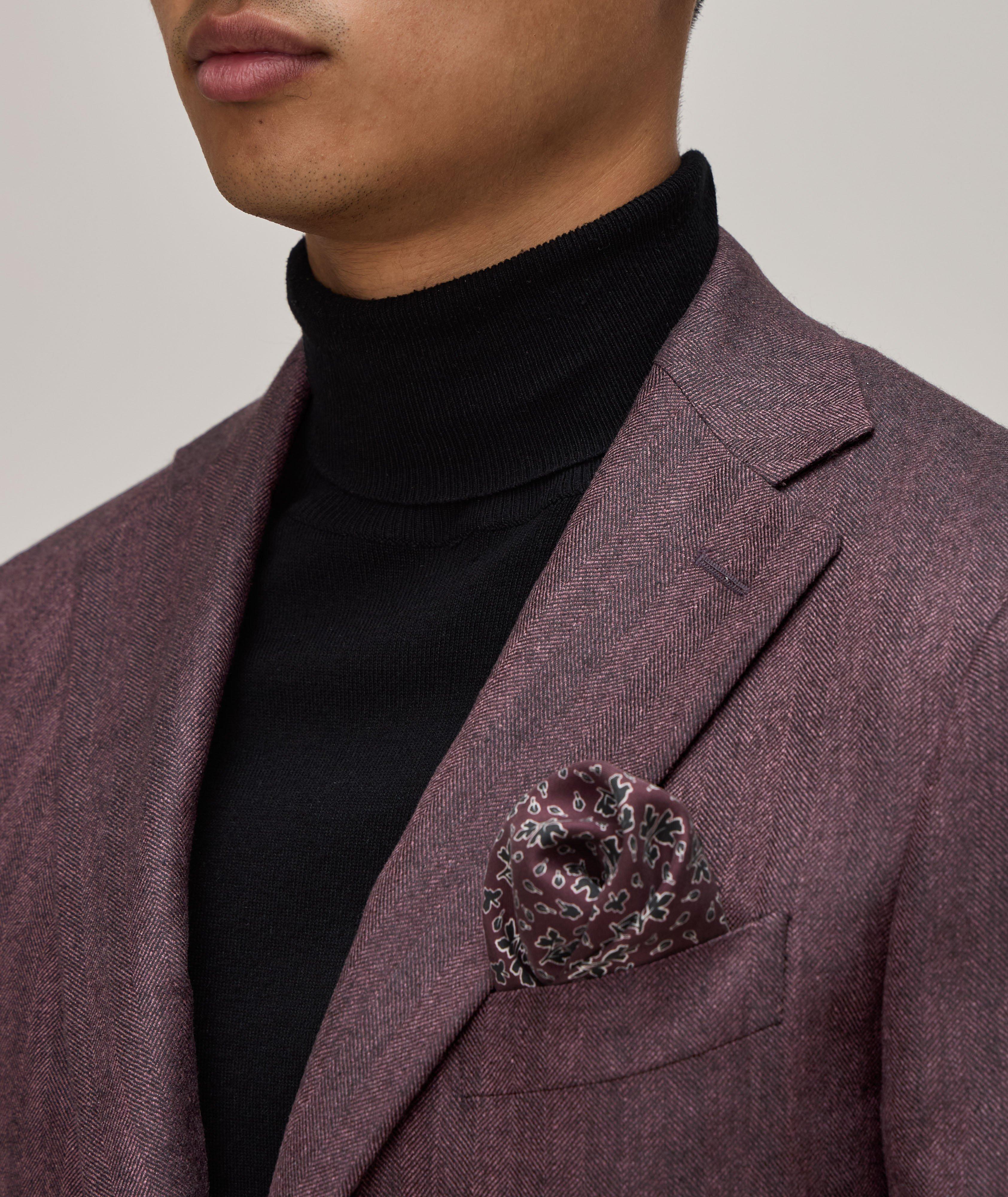 Herringbone Silk-Cashmere Sport Jacket  image 3