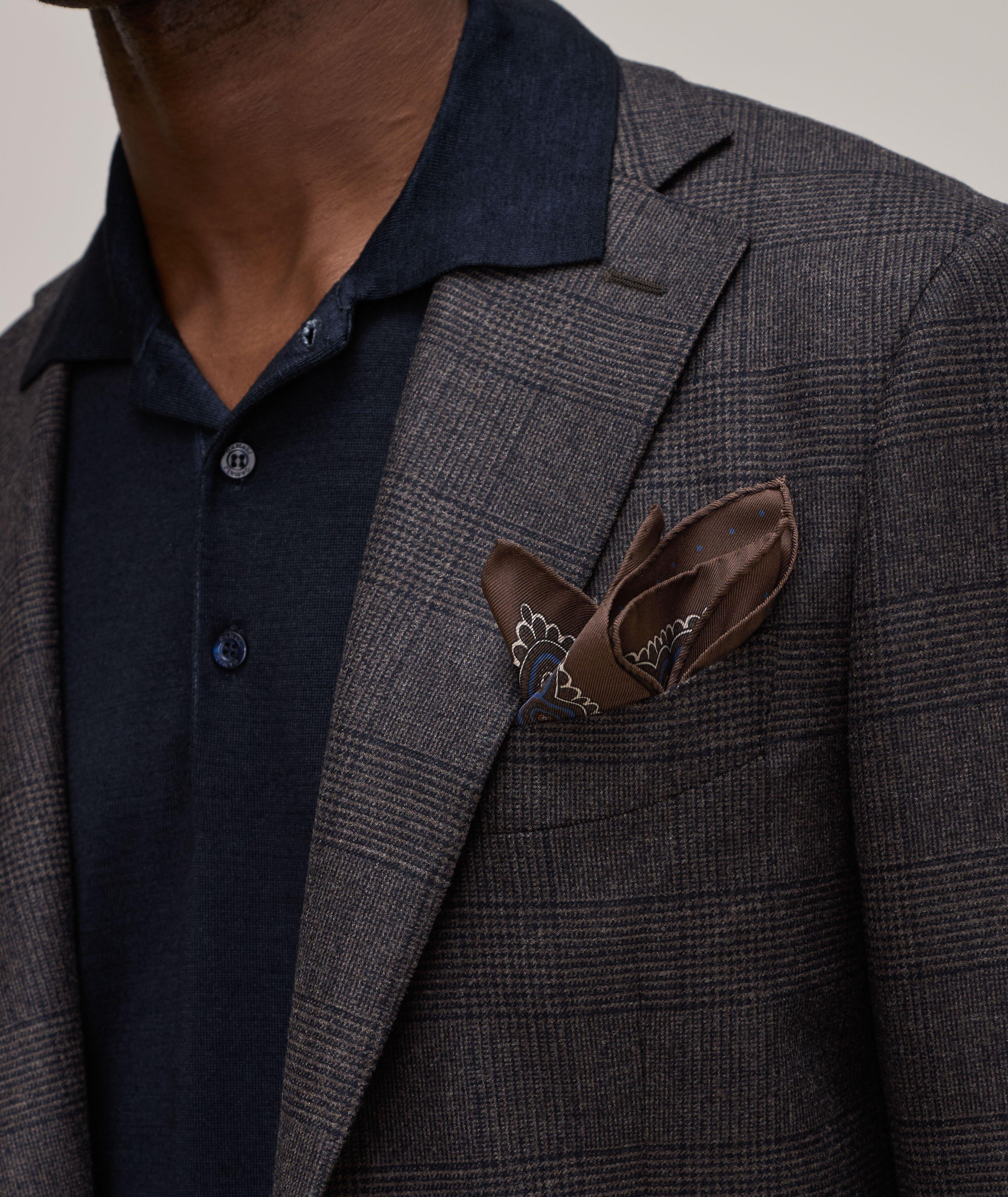 Floral Medallion Silk Pocket Square  image 1