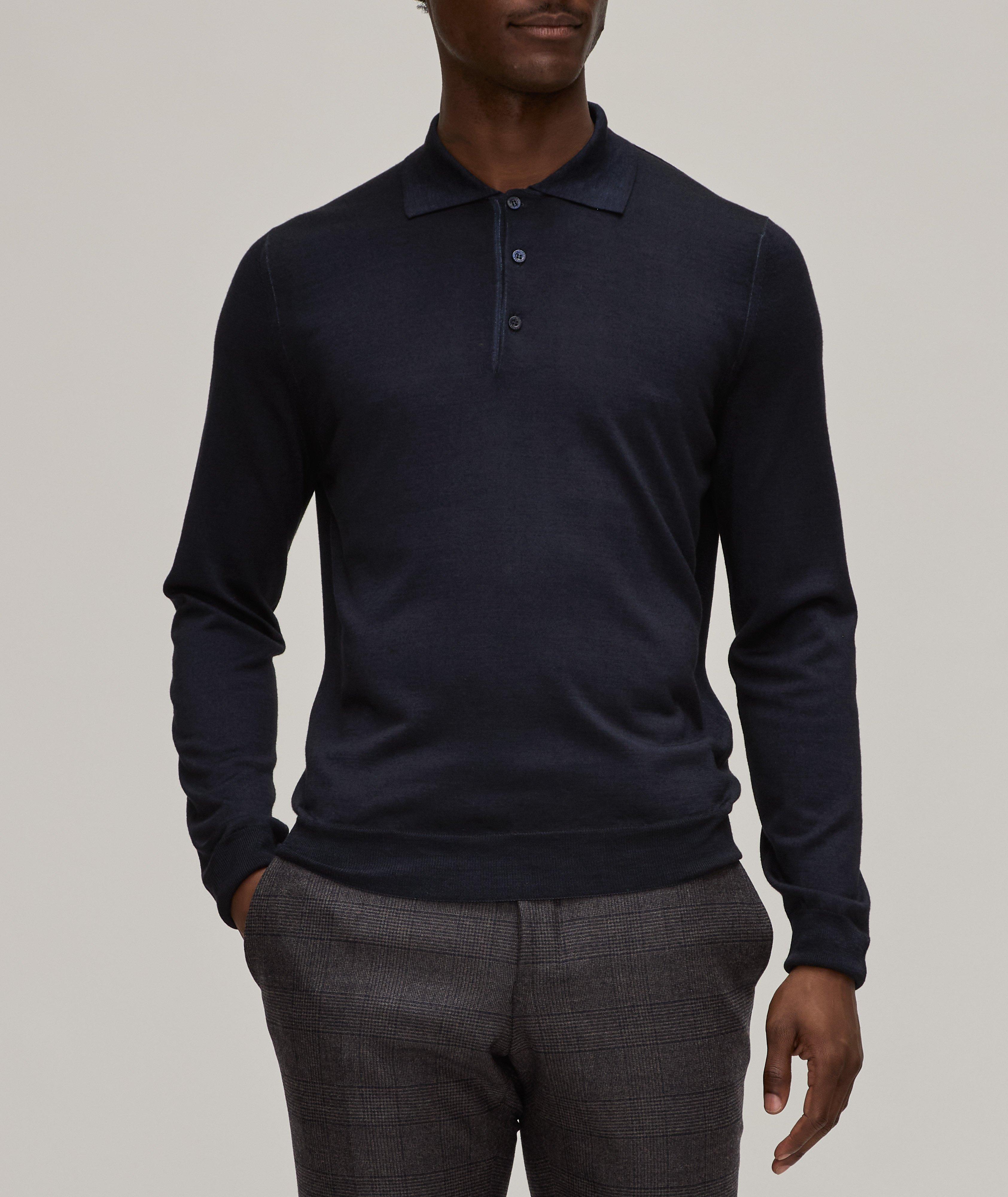 Wool-Silk Polo Sweater image 1