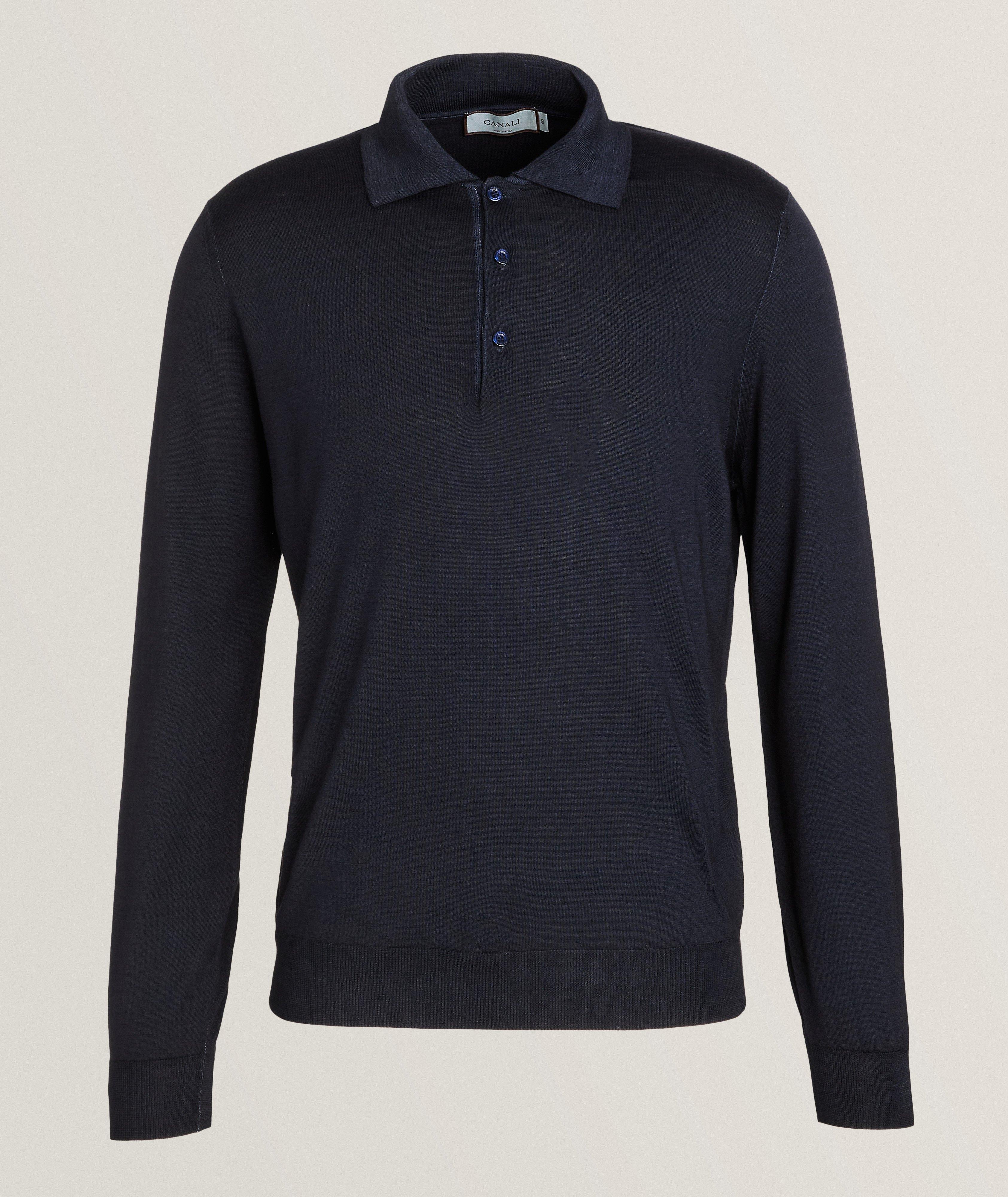 Wool-Silk Polo Sweater image 0